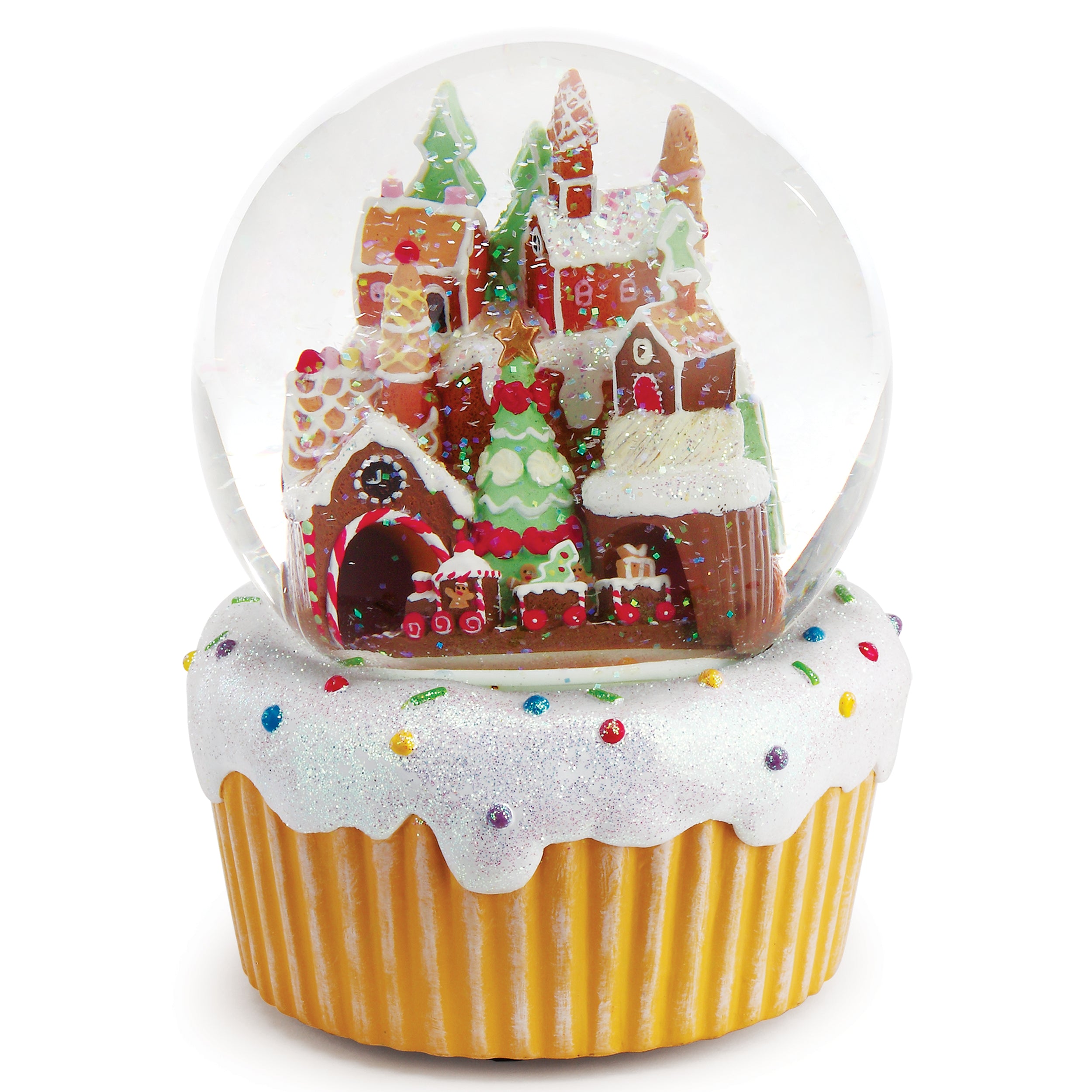 Glitterdome Musical Gingerbread Village - "We Wish you A Merry Christmas" Tune