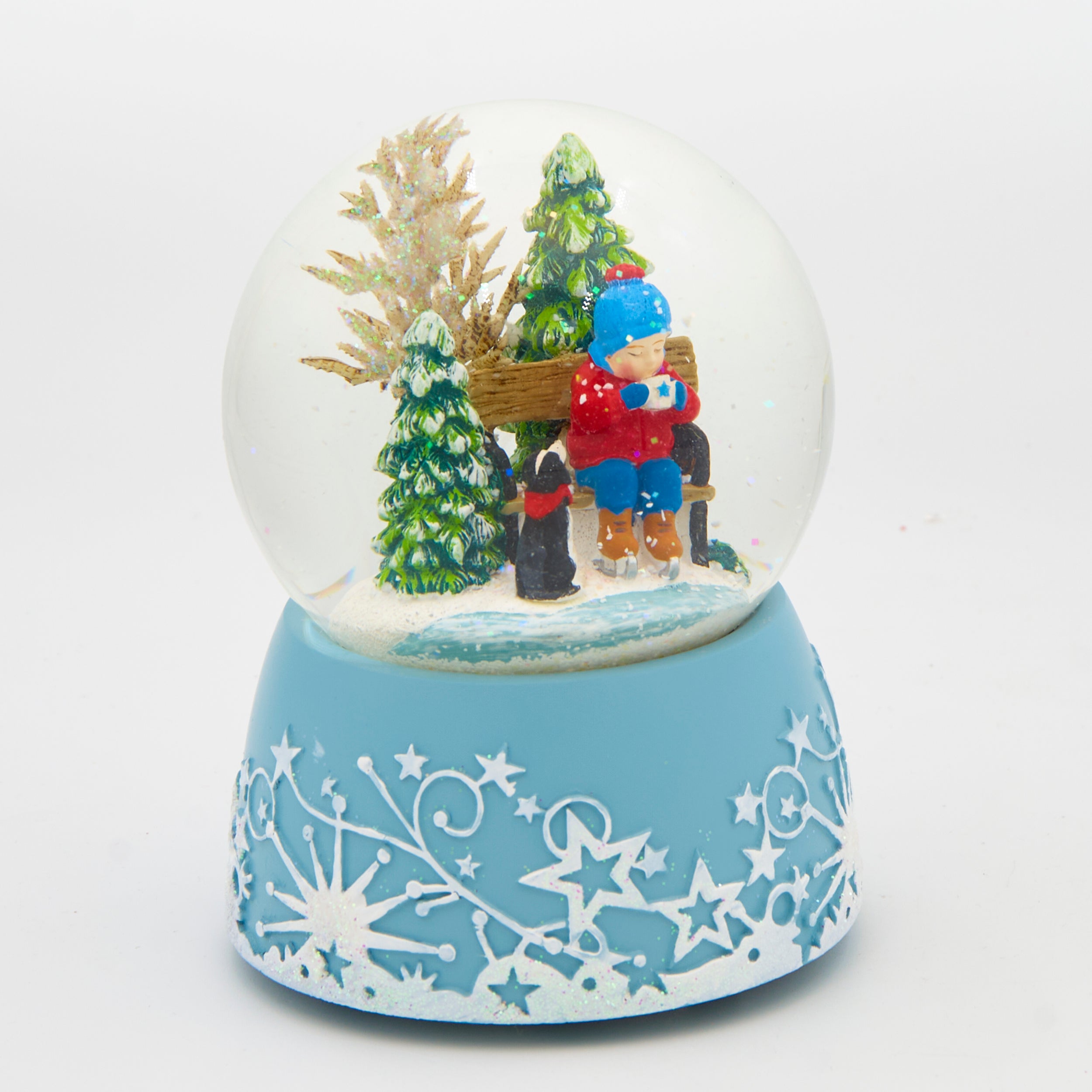 Glitterdome Musical Child Drinking Cocoa  – "Jingle Bells" Tune