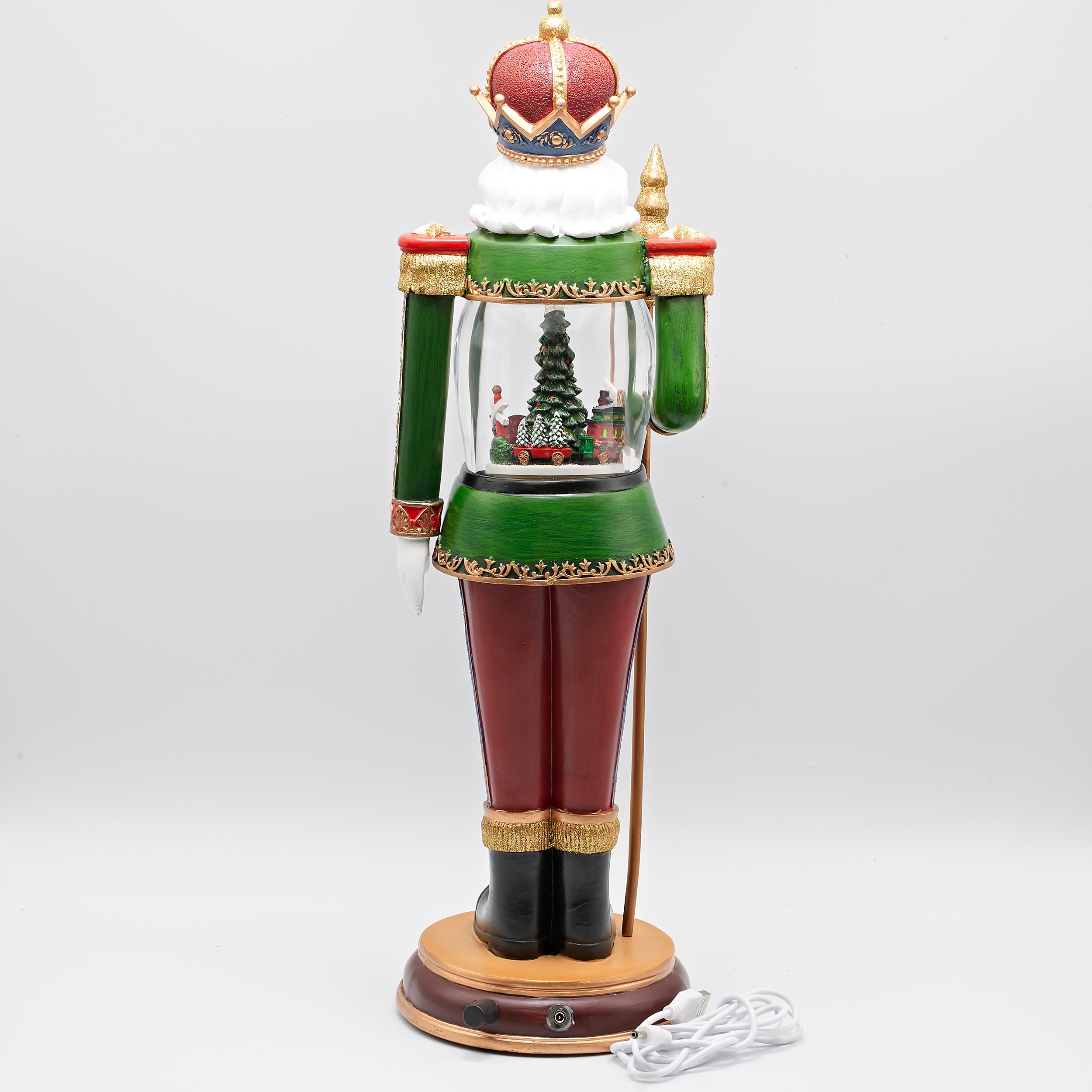 Amusements Lighted Musical Nutcracker with Rotating Train Inside