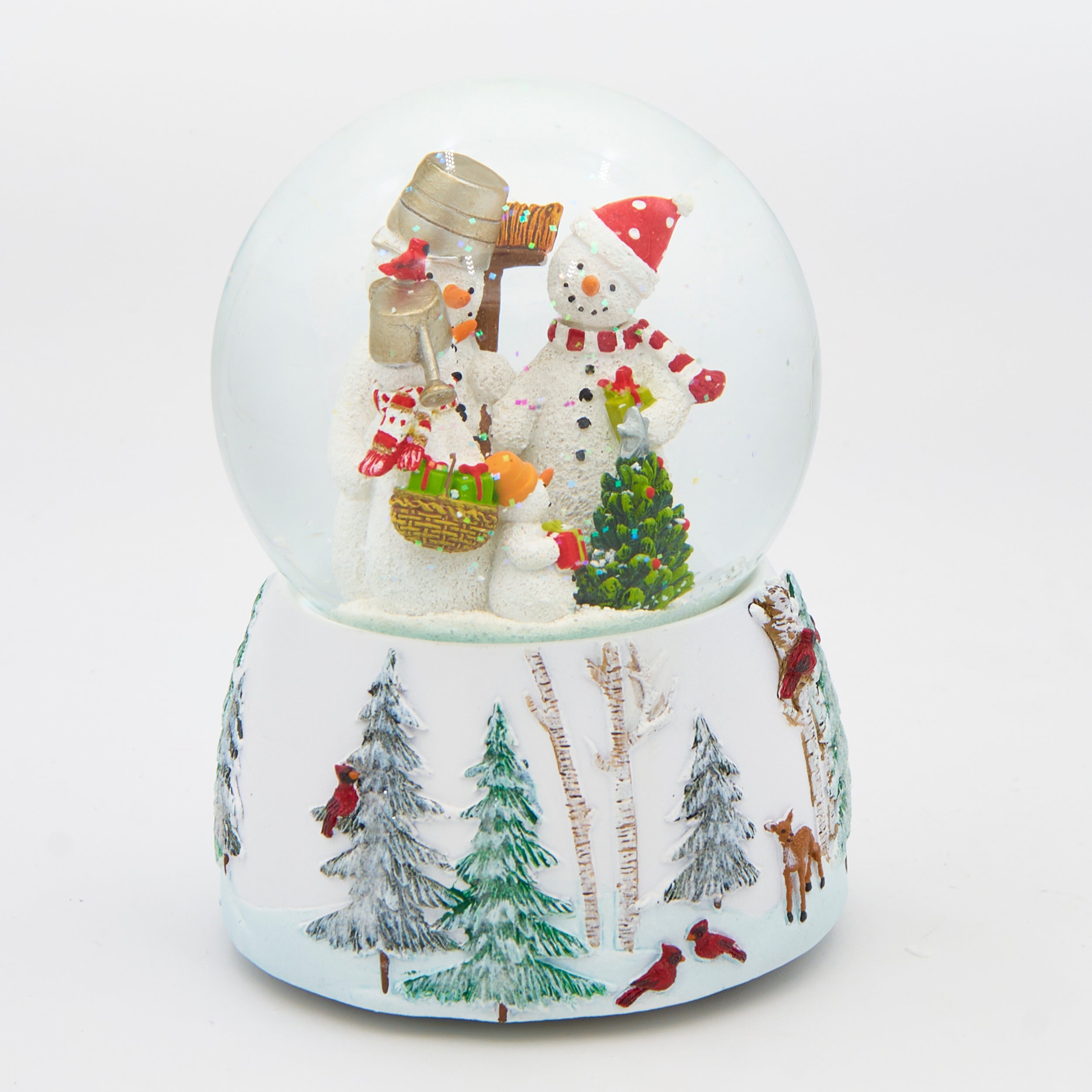 Glitterdome Musical Snowman Family – "The 12 Days of Christmas" Tune