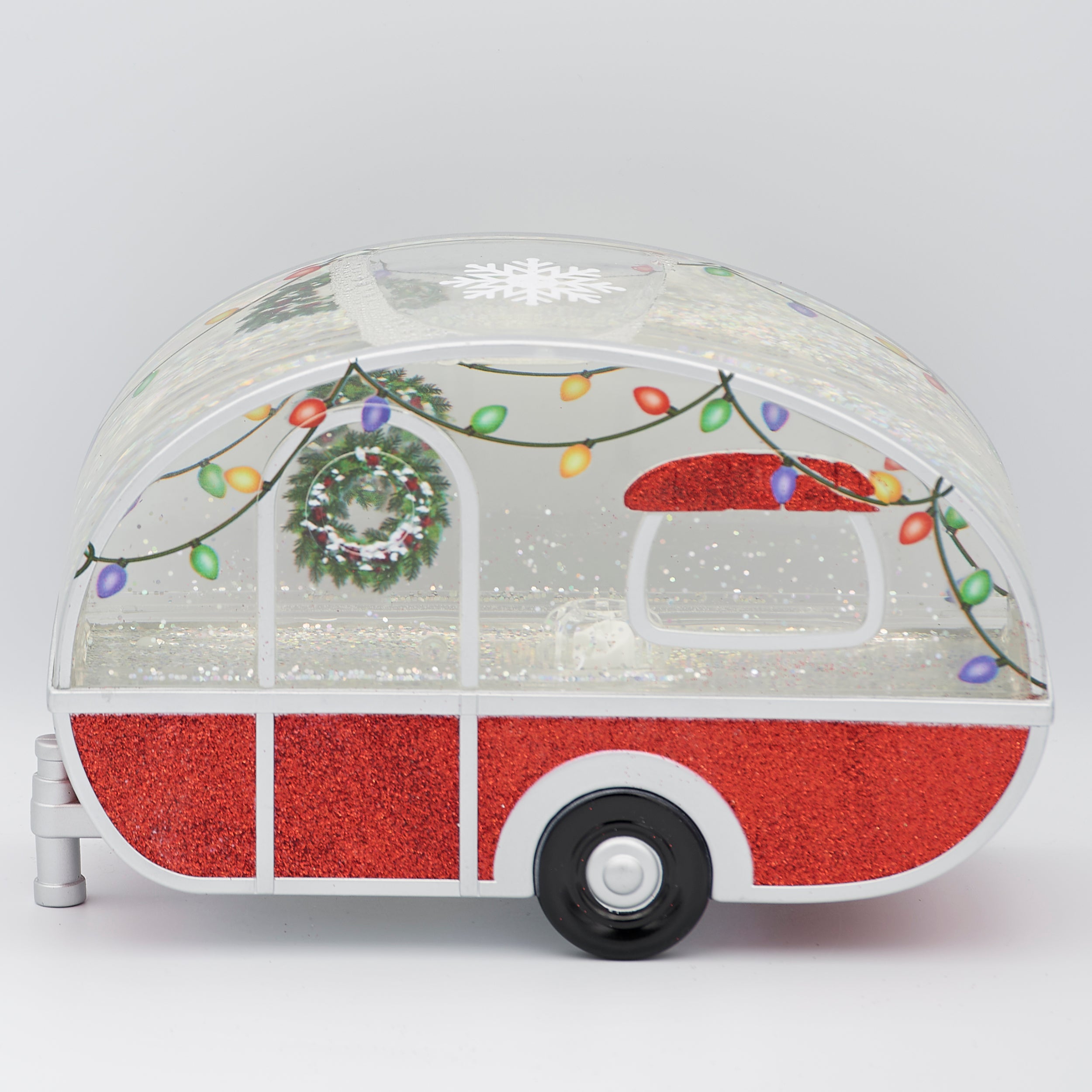 Confetti Lites Lighted Swirl Vintage Camper with Wreath