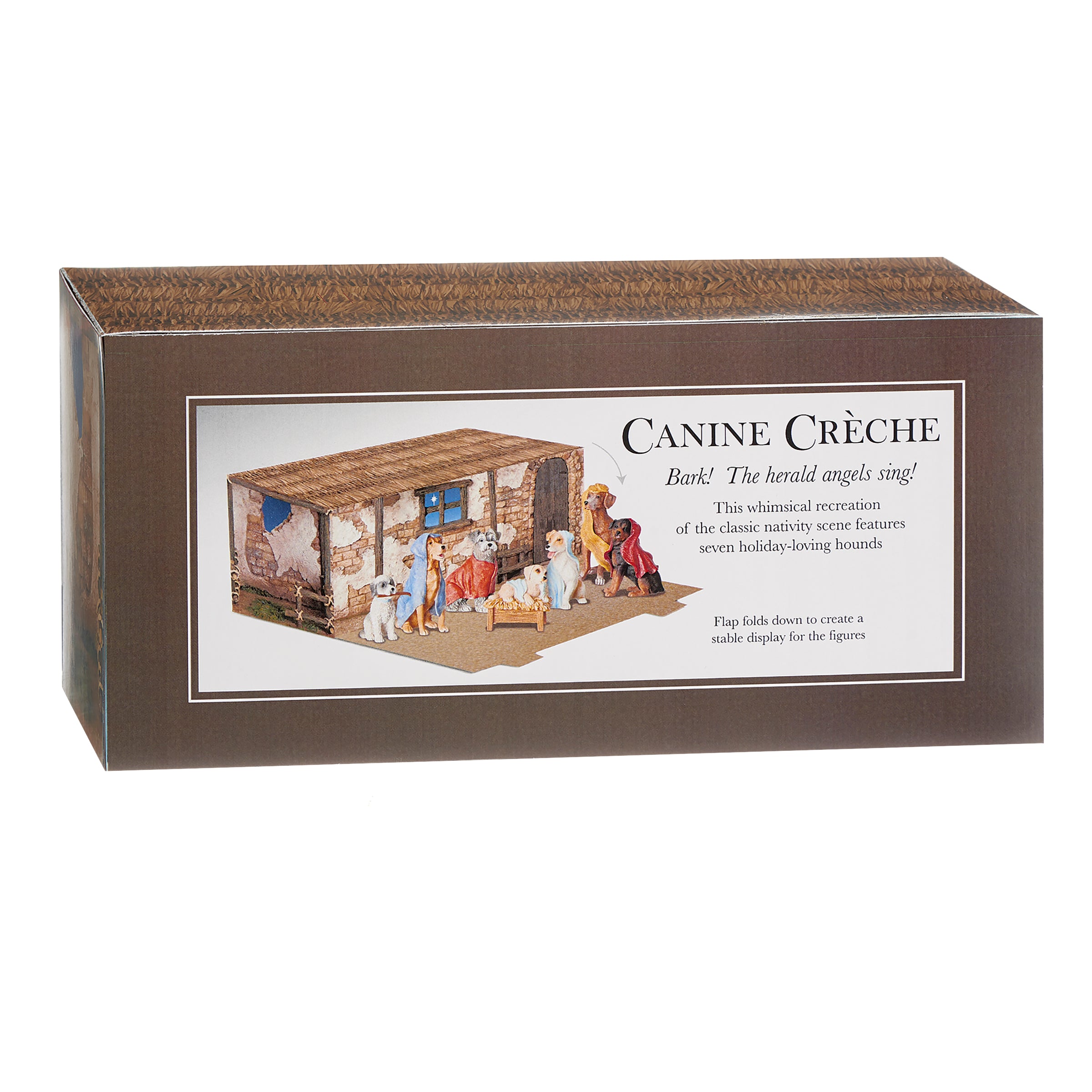 Dog Nativity Set in Fold-Out Stable Display Box