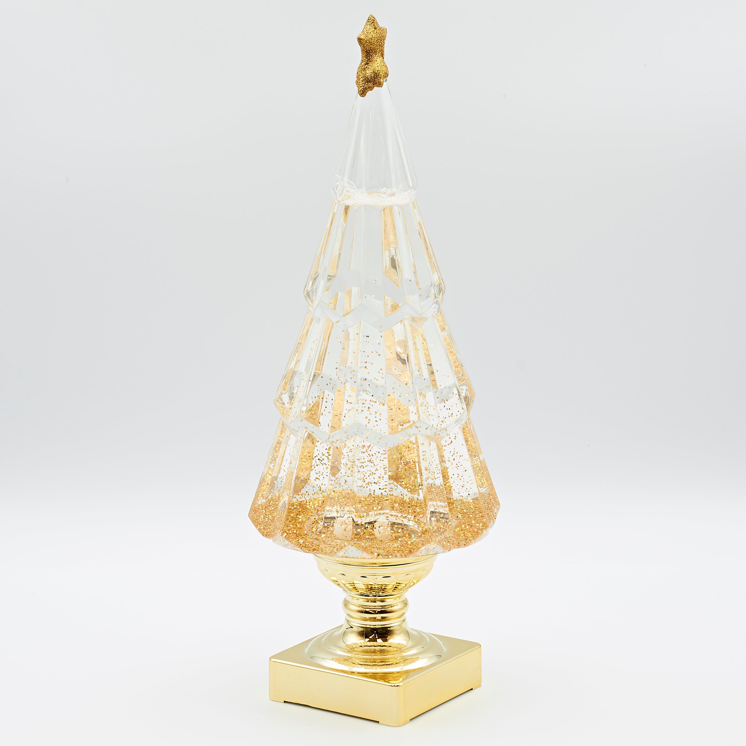 Confetti Lites Lighted Swirl Tree with Gold Glitter