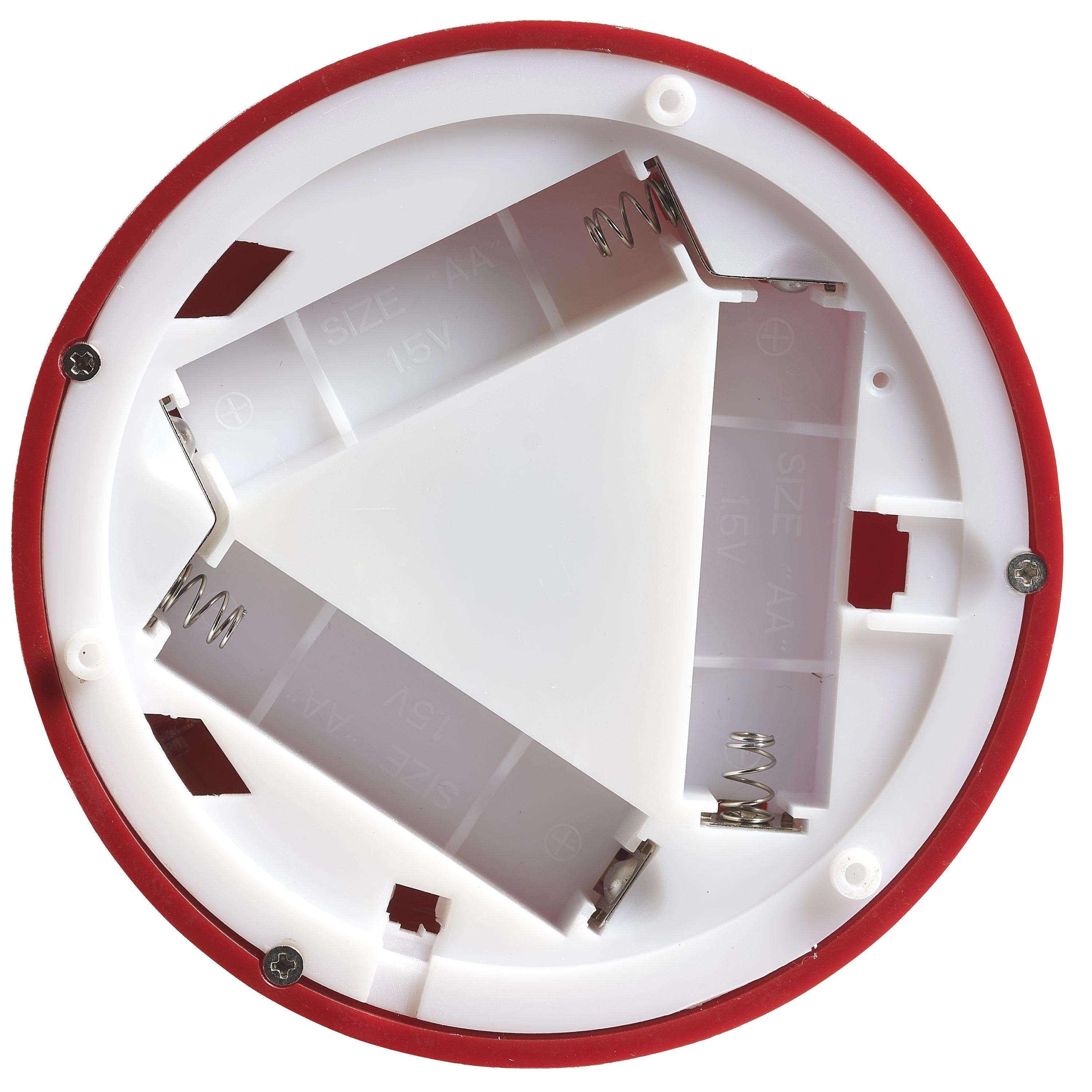 bottom of lantern showing battery openings