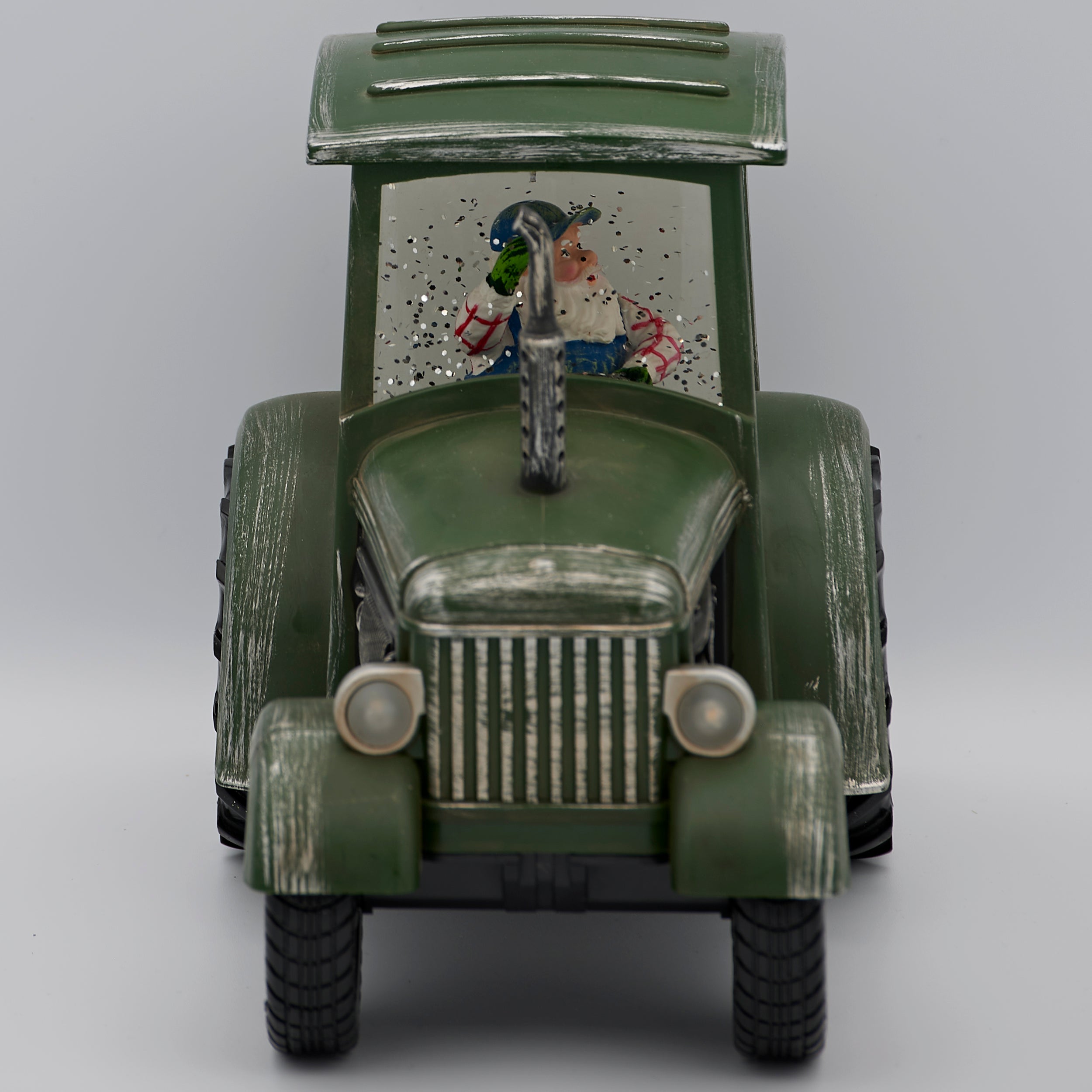 Confetti Lites Lighted Swirl Tractor with Farmer Santa