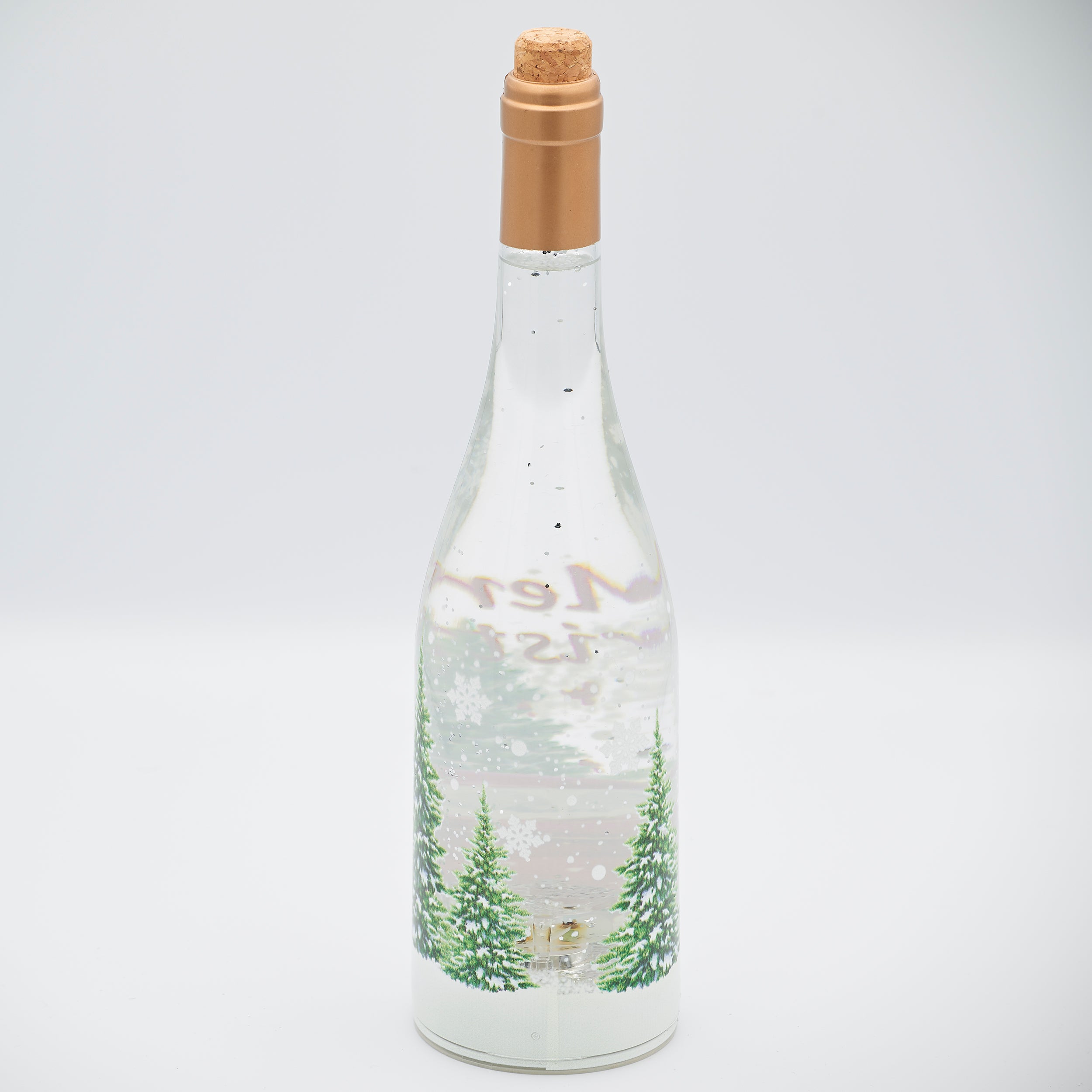 Confetti Lites Lighted Swirl Vintage Red Truck Wine Bottle