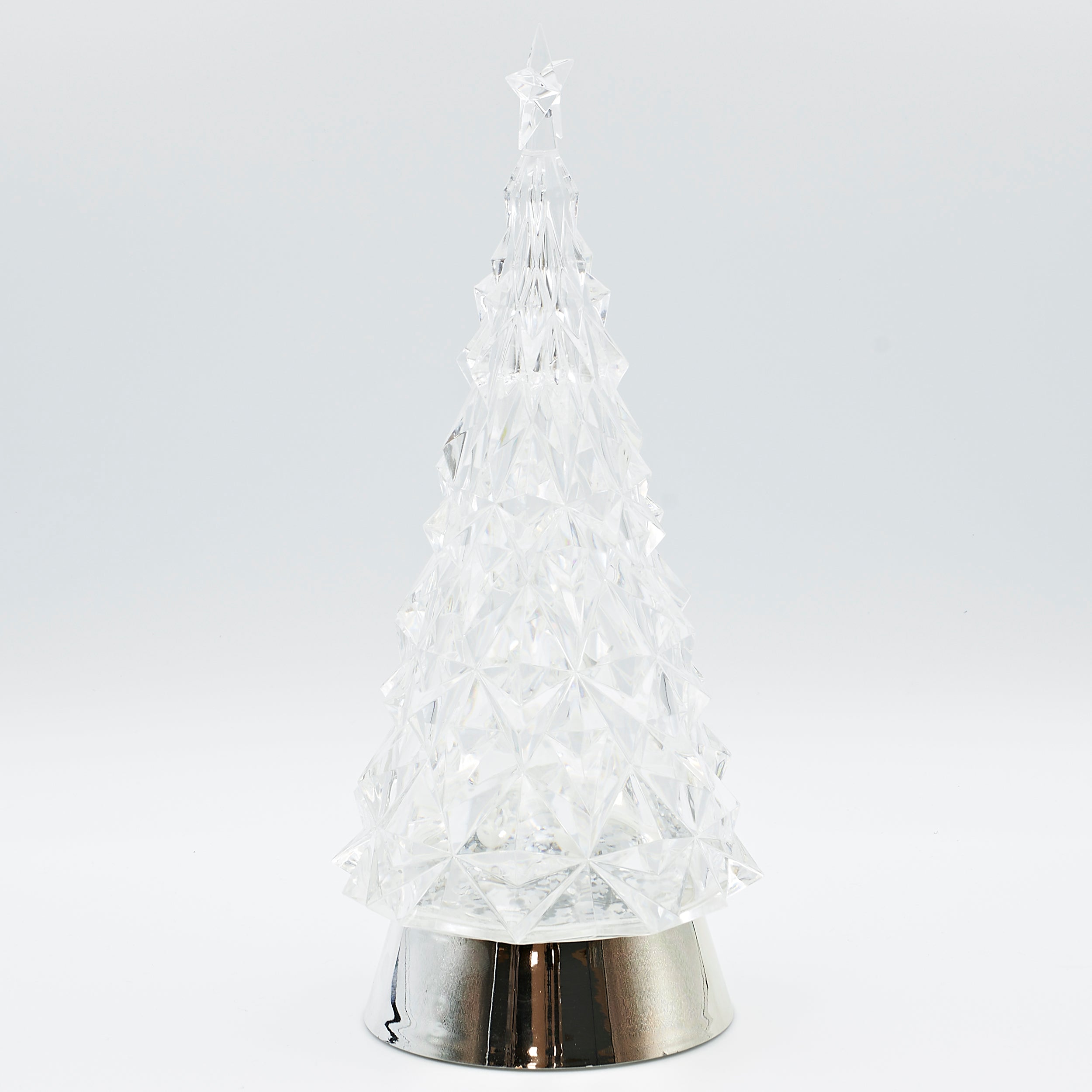 Confetti Lites Lighted Swirl Tree with Multi Colored Lights and Silver Base