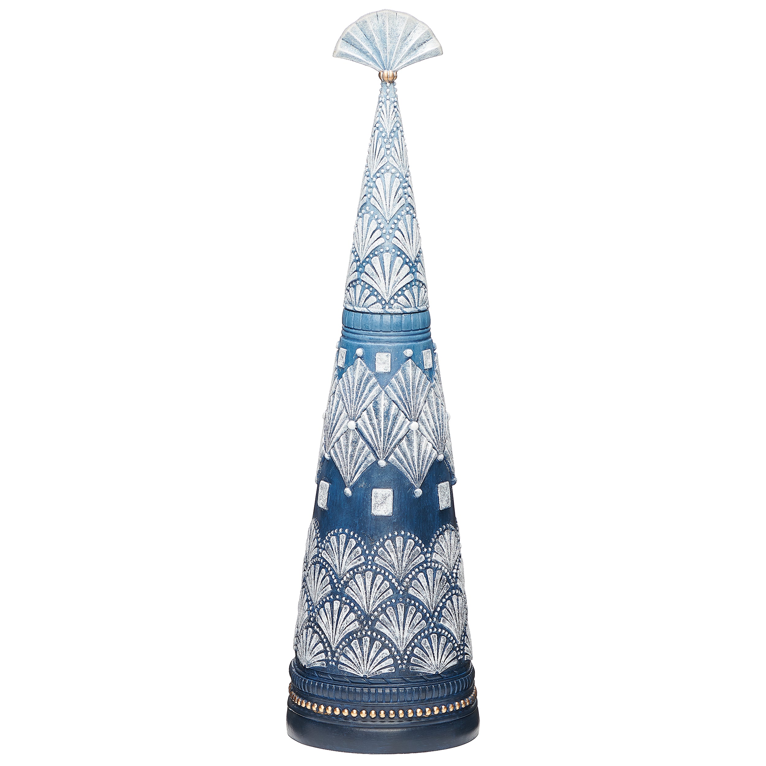 Blue & White Tree with Glitter Accents