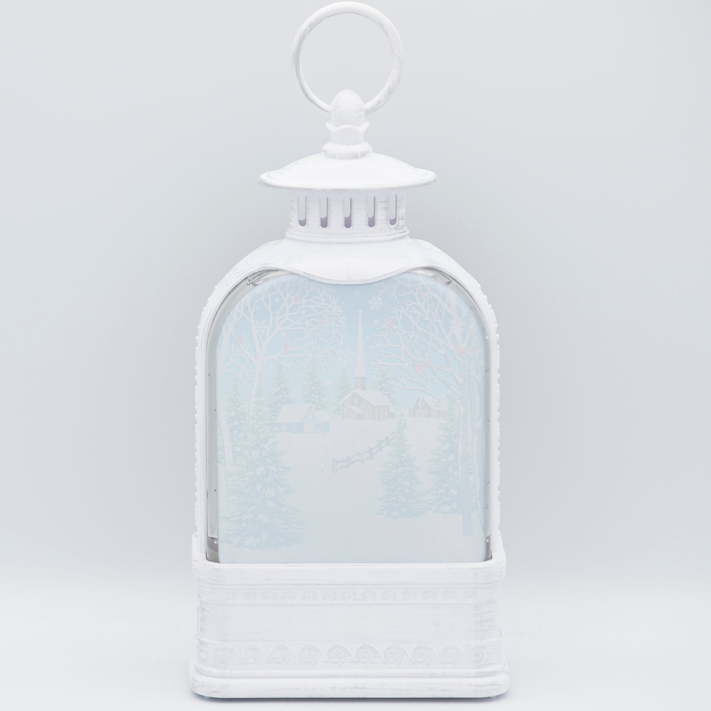 Confetti Lites Lighted Swirl Vintage Lantern with Santa & Woodland Animals