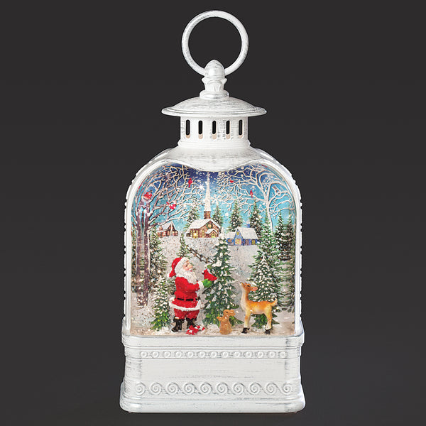 Confetti Lites Lighted Swirl Cardinal & Deer White Lantern
