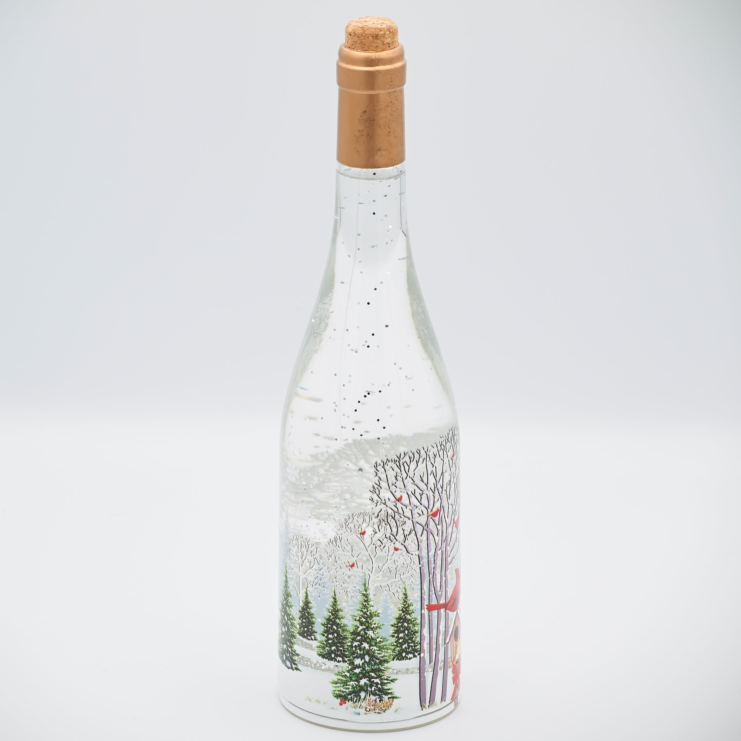 Confetti Lites Lighted Swirl Bottle with Cardinal Decal