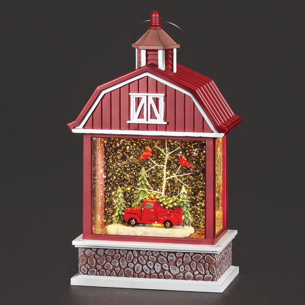 ライト・ランタン W-TORO ND ver. WANTKEY CAMP NATAL DESIGN Confetti Lites Lighted Swirl Barn with Red Truck & Cardinals