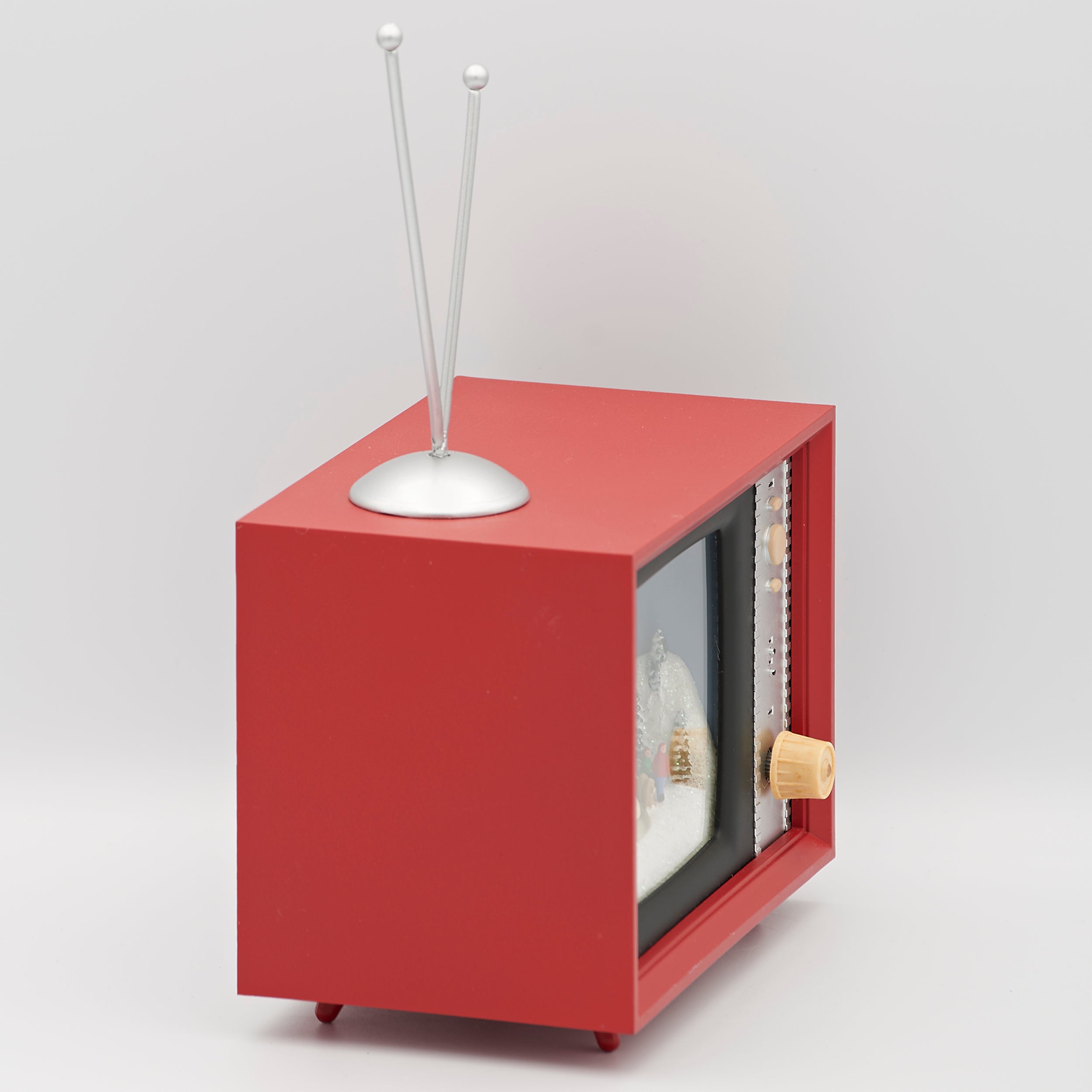 Amusements Lighted Musical Retro TV North Pole with Rotating Train