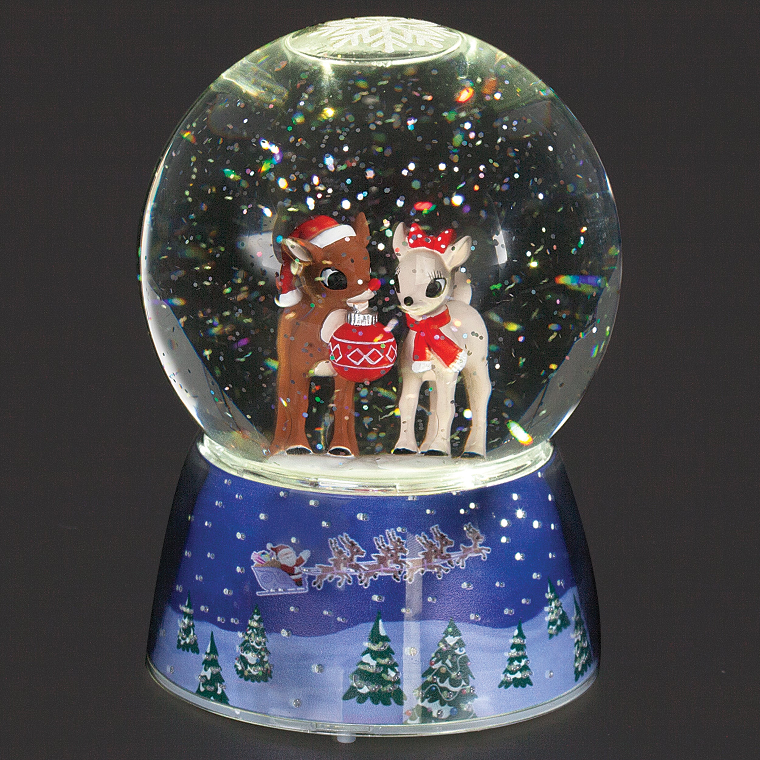 Rudolph Musical Lighted Glitterdome