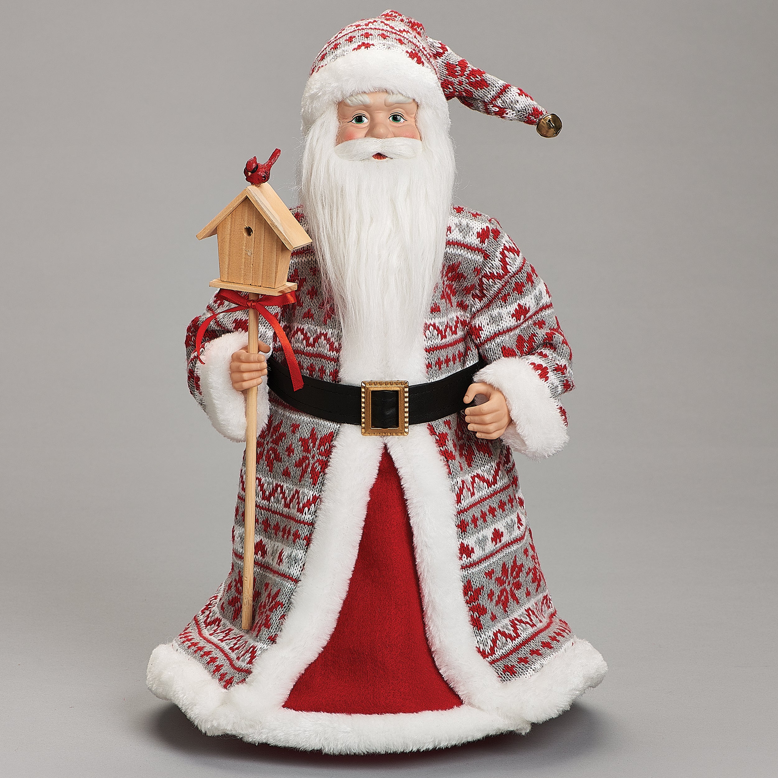 Santa Treetopper with Birdhouse