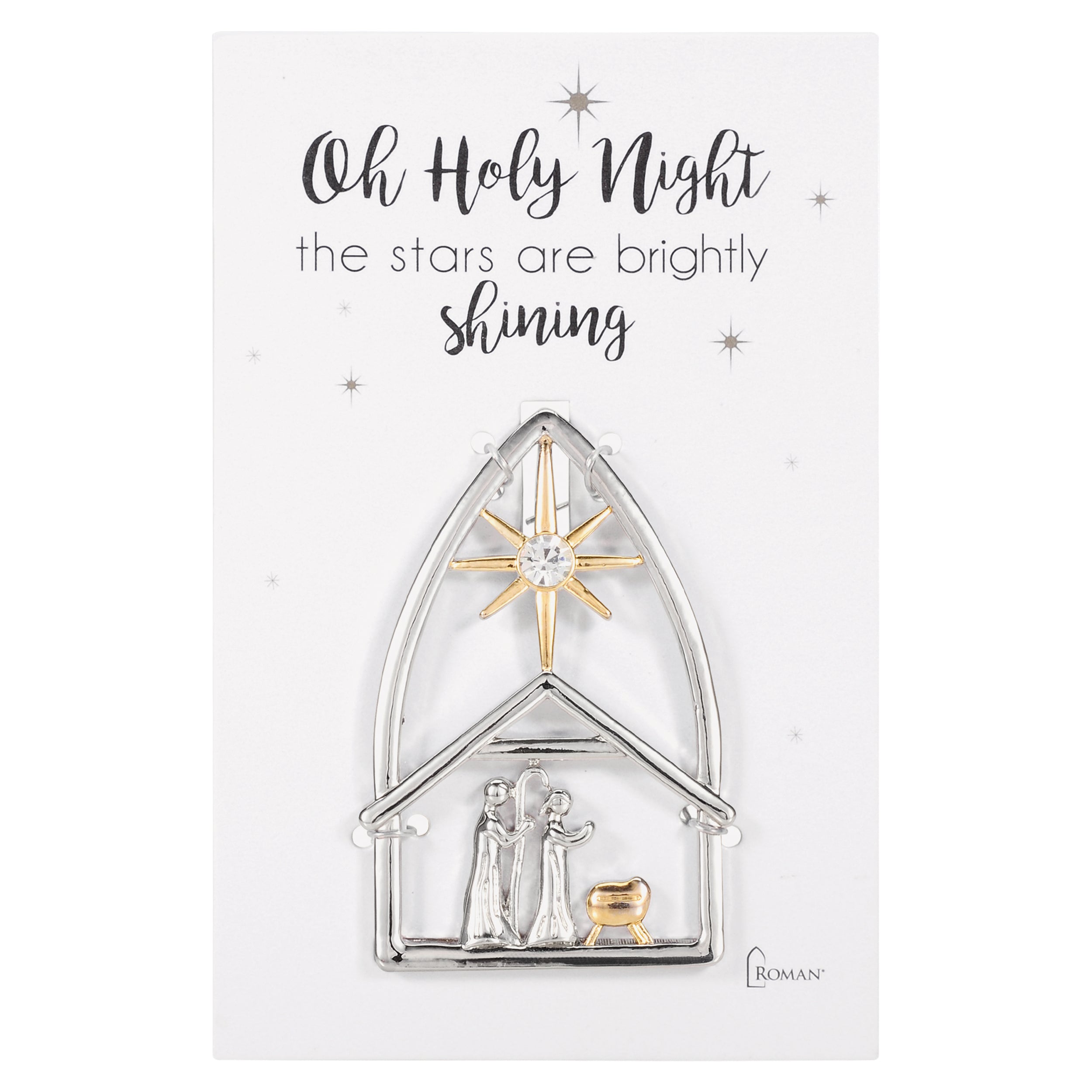 Oh Holy Night Standing Nativity Pin