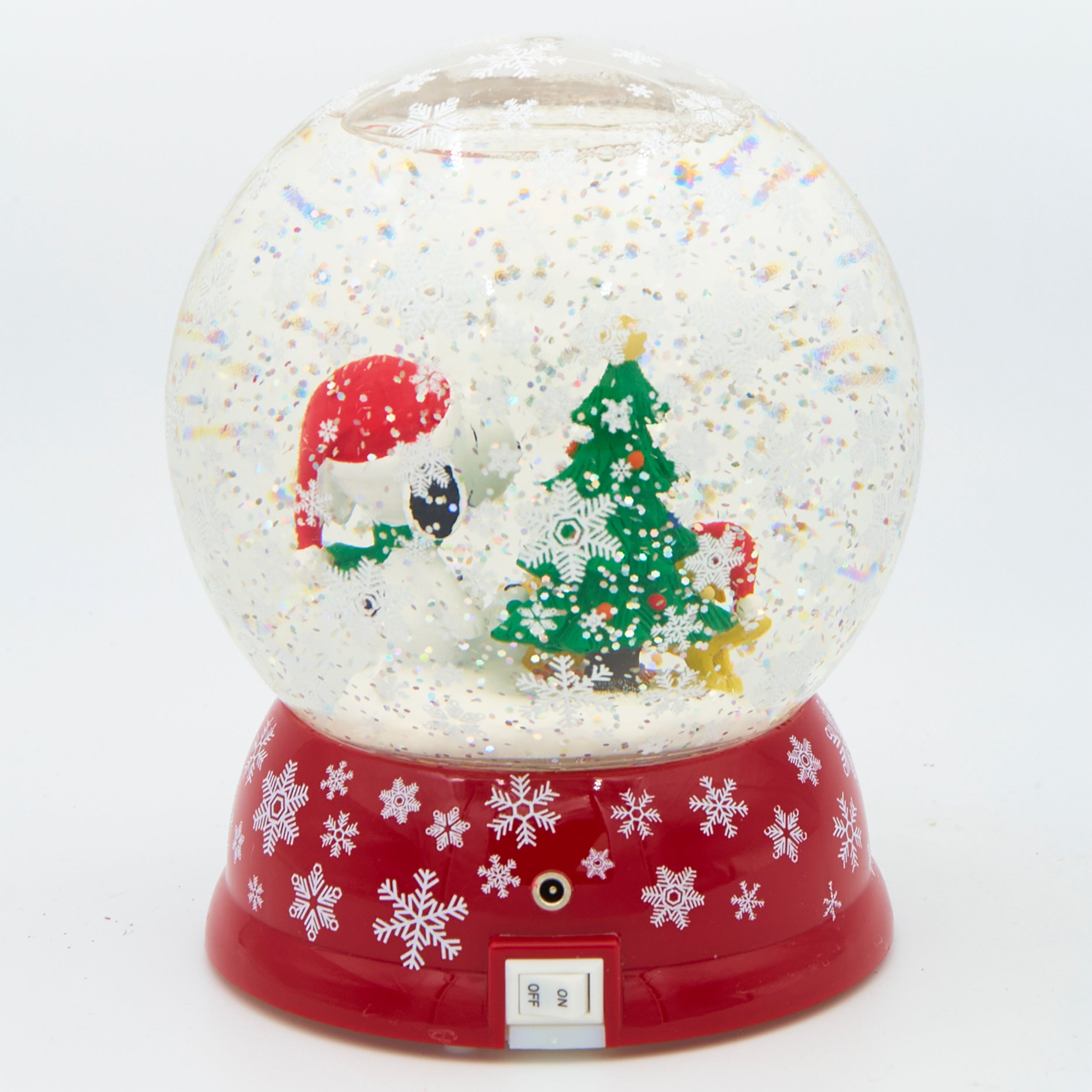 Peanuts Snoopy, Woodstock & Christmas Tree Glitterdome
