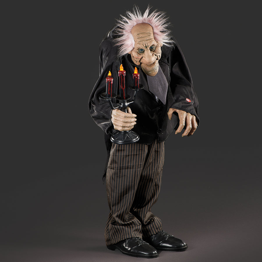 Hunchback Butler holding a candle
