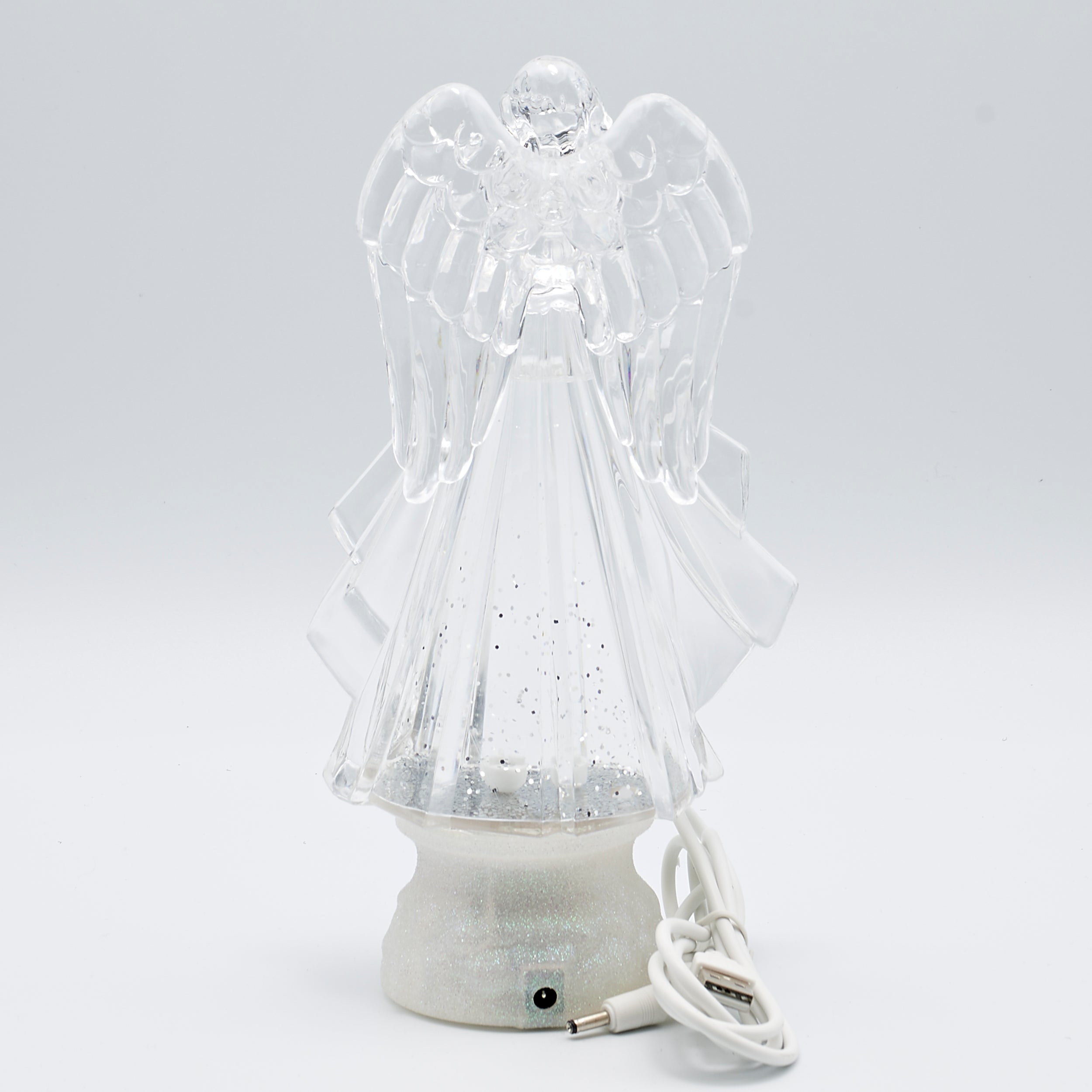 Confetti Lites Lighted Swirl Angel with Heart