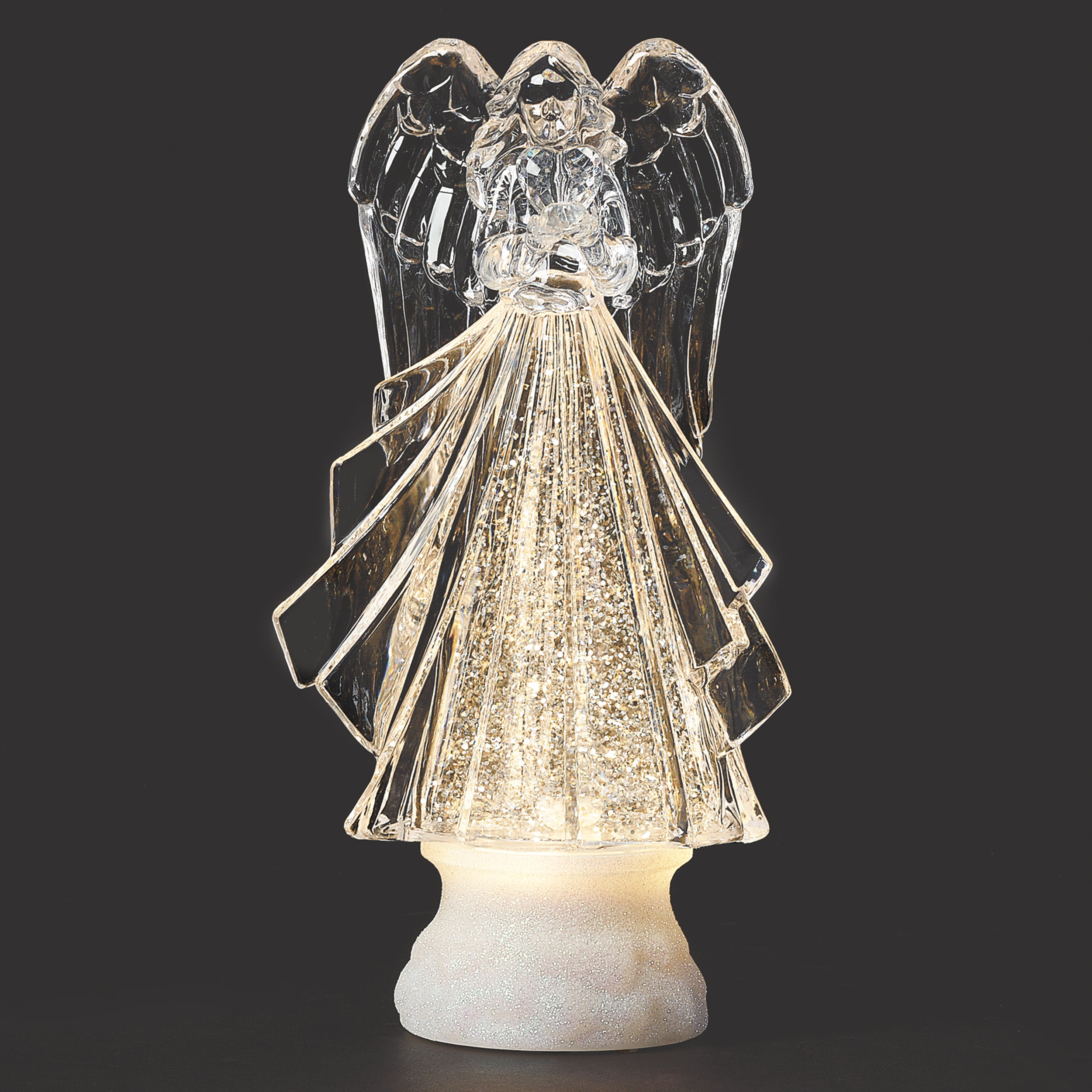 Confetti Lites Lighted Swirl Angel with Heart