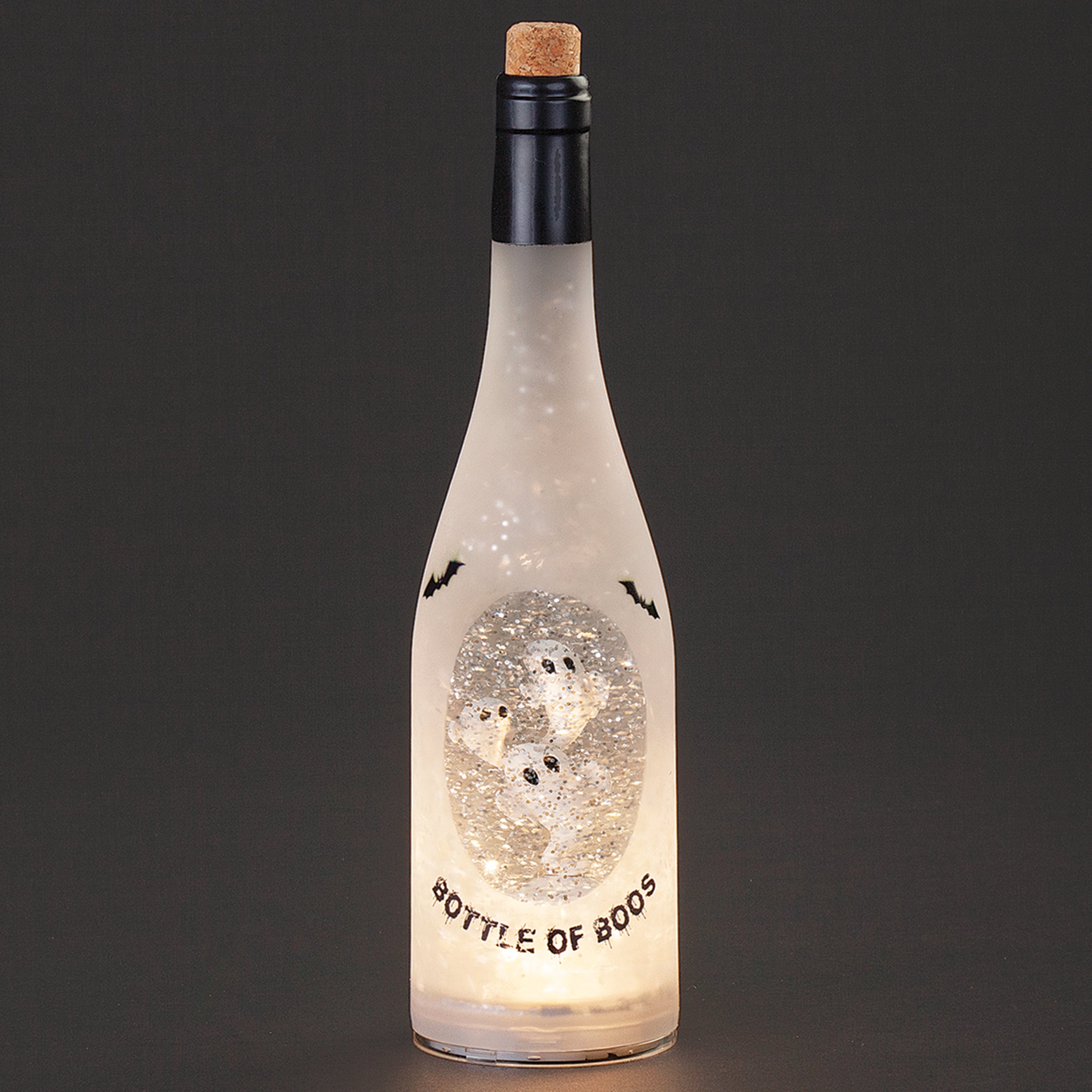 Glitterdome Lighted Swirl "Bottle of Boos"
