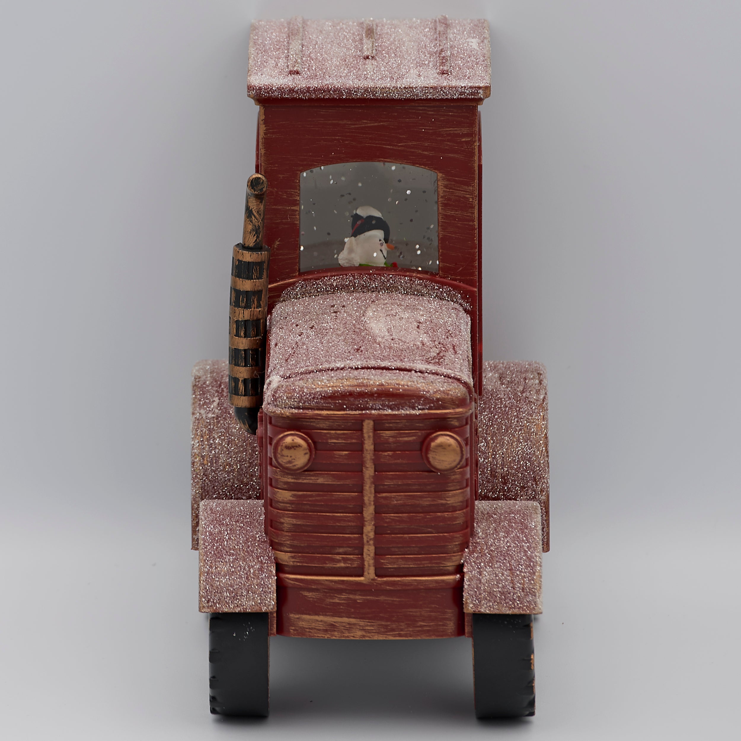 Confetti Lites Lighted Swirl Vintage Tractor with Snowman Driver