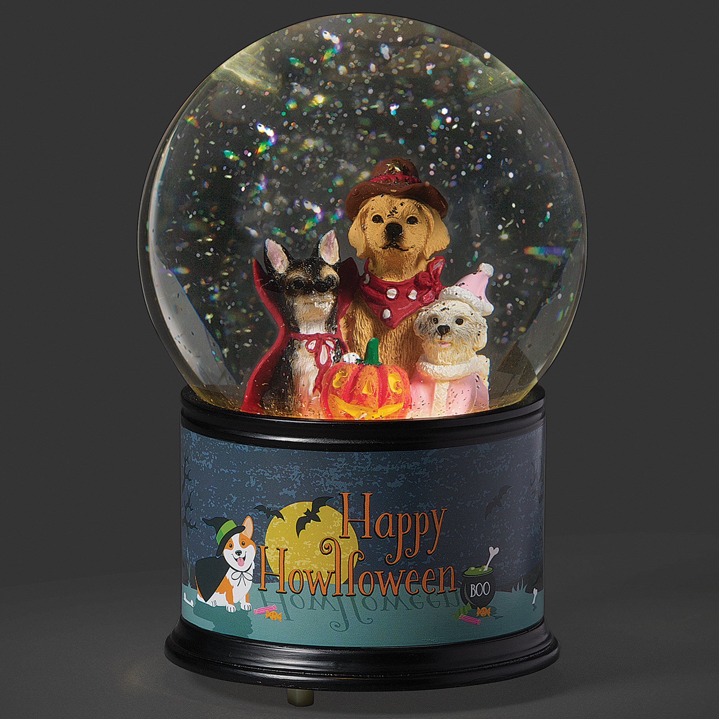 Glitterdome Lighted Swirl Howloween