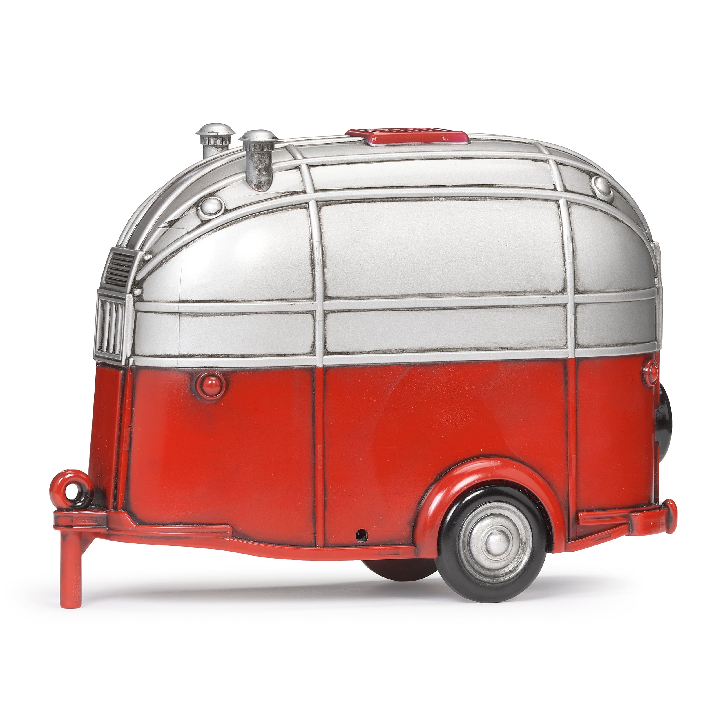 Confetti Lites Lighted Swirl Vintage Camper with Santa & Reindeer Campfire