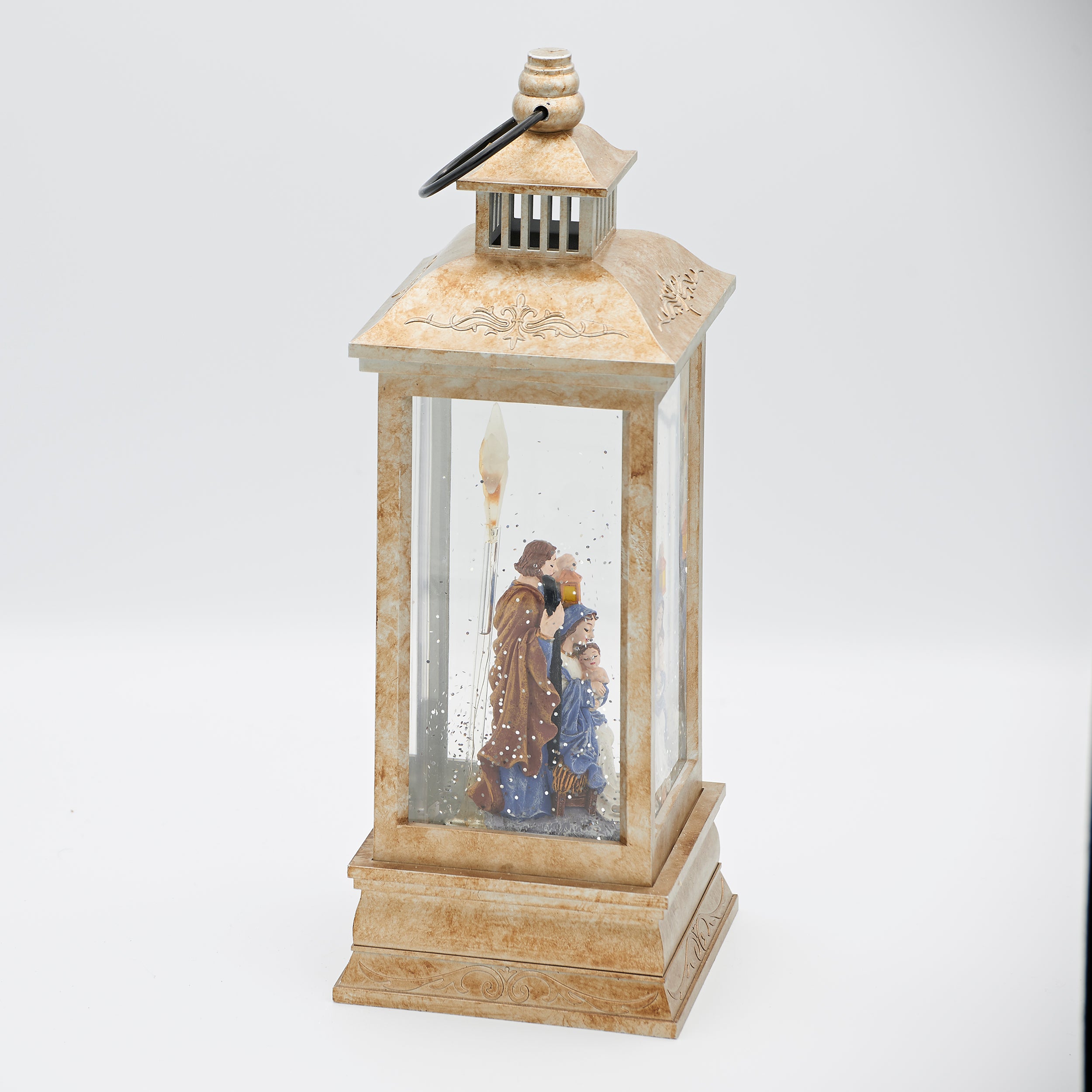Confetti Lites Lighted Swirl Lantern – Holy Family with Lit Star