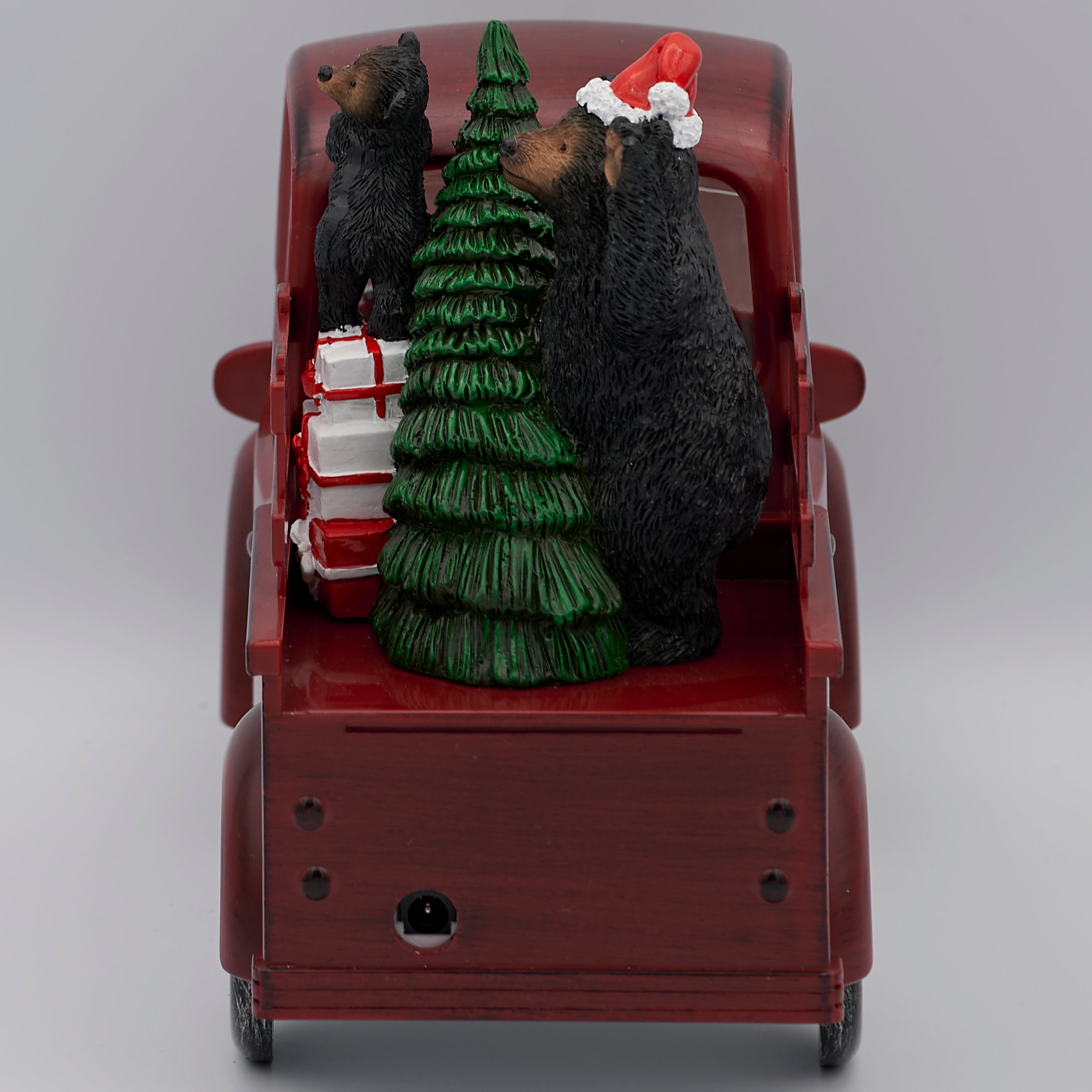 Confetti Lites Lighted Swirl Vintage Truck with Santa, Black Bear & Christmas Tree