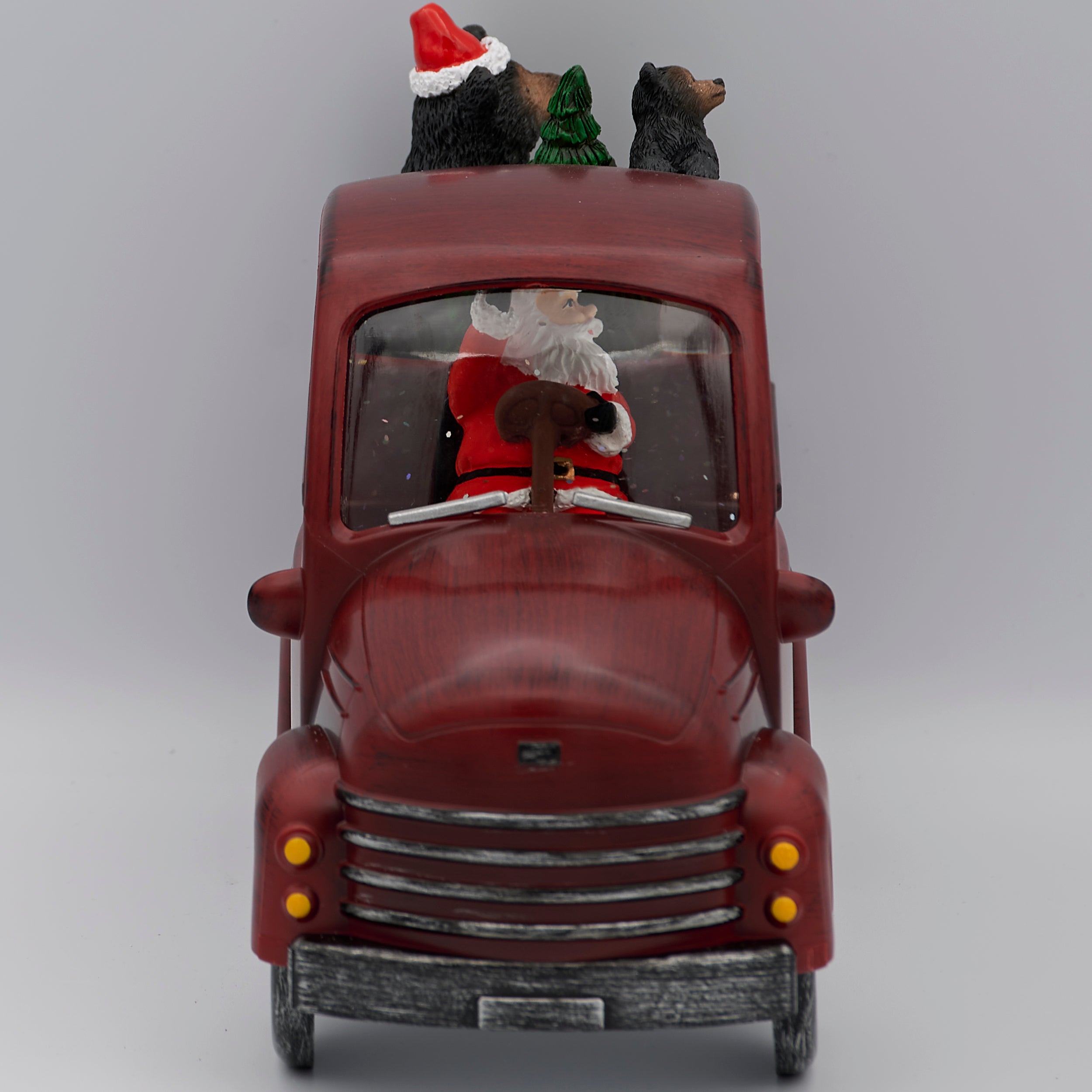 Confetti Lites Lighted Swirl Vintage Truck with Santa, Black Bear & Christmas Tree