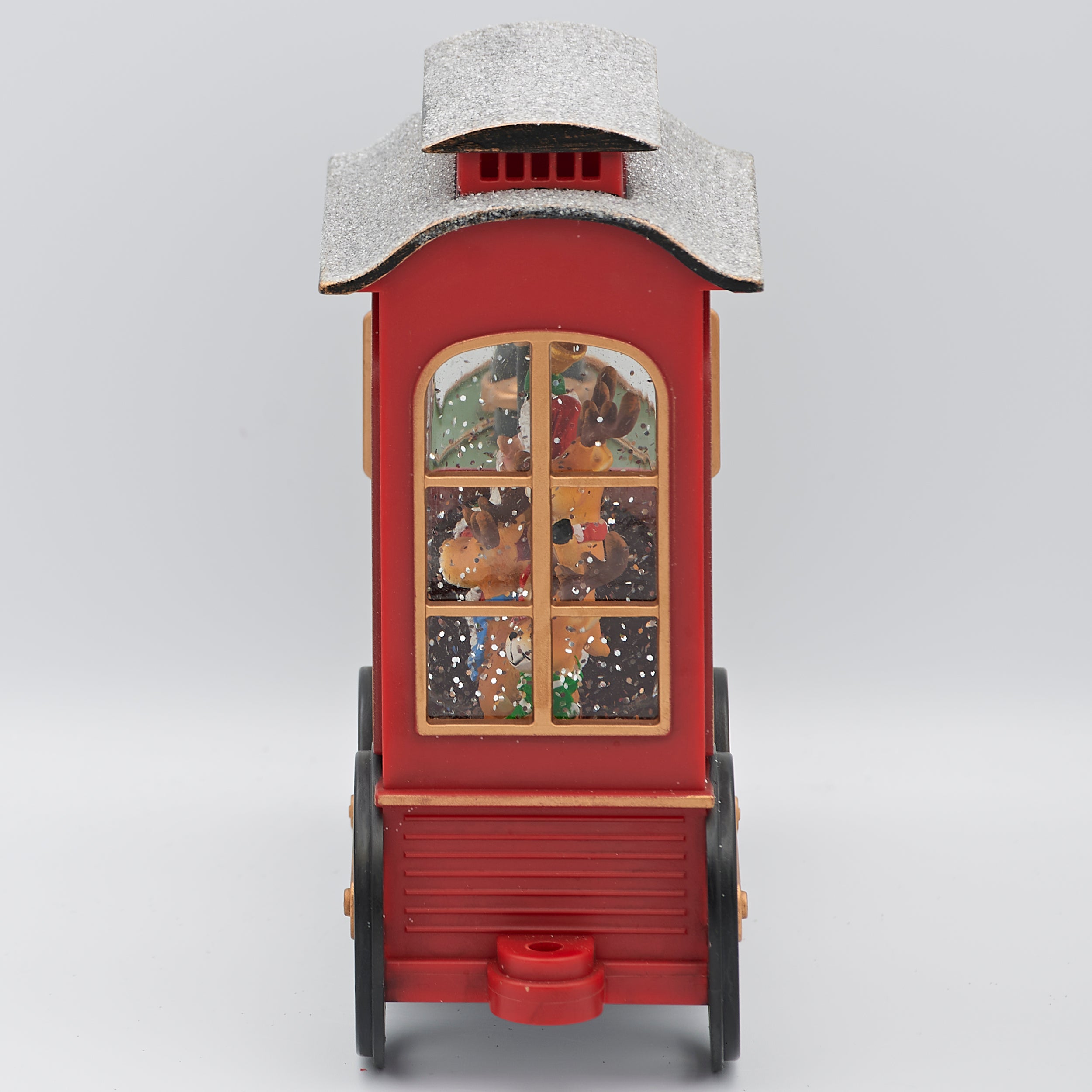 Confetti Lites Lighted Swirl Train Engine with Santa & Reindeer