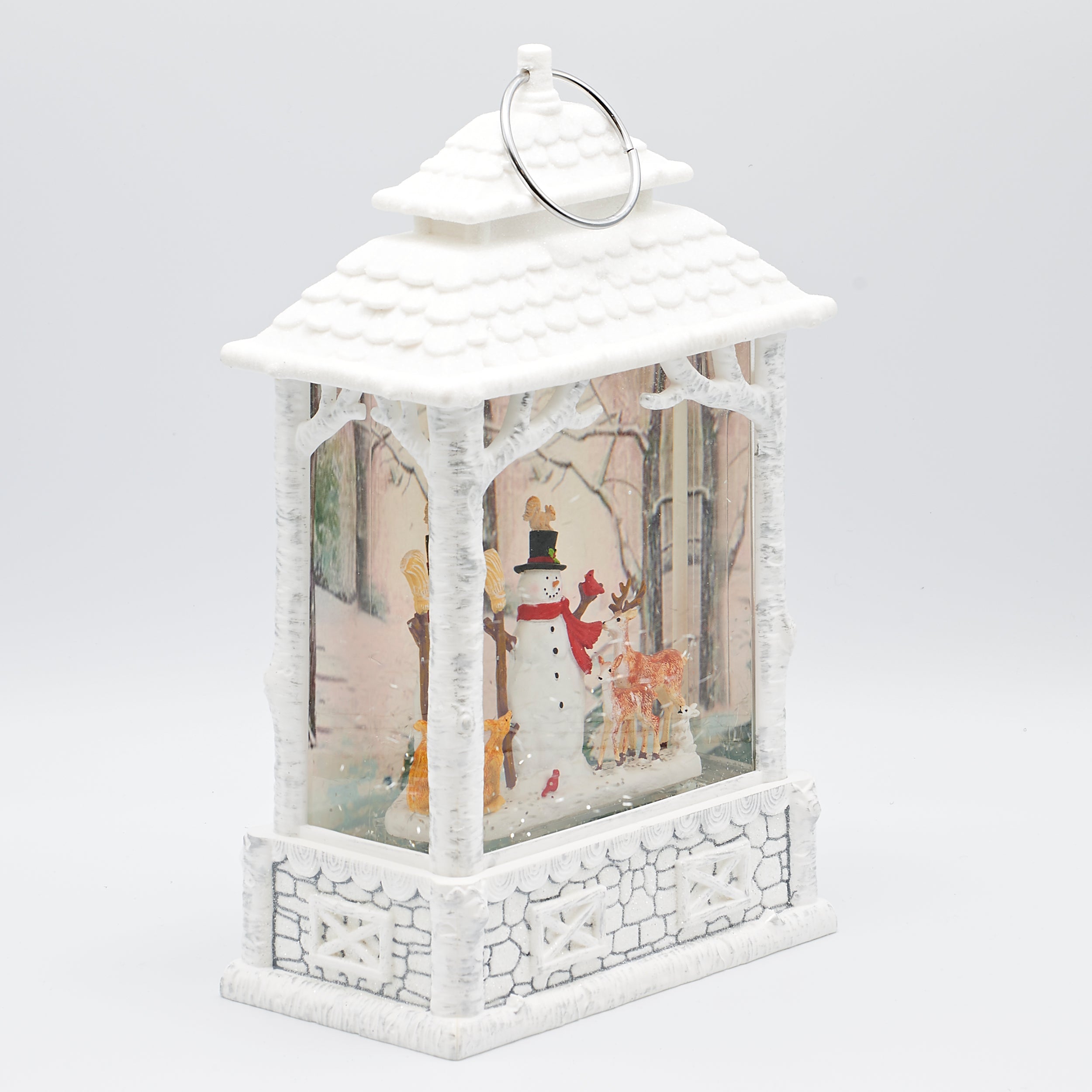 Confetti Lites Lighted Swirl Lantern with Snowman & Woodland Animals