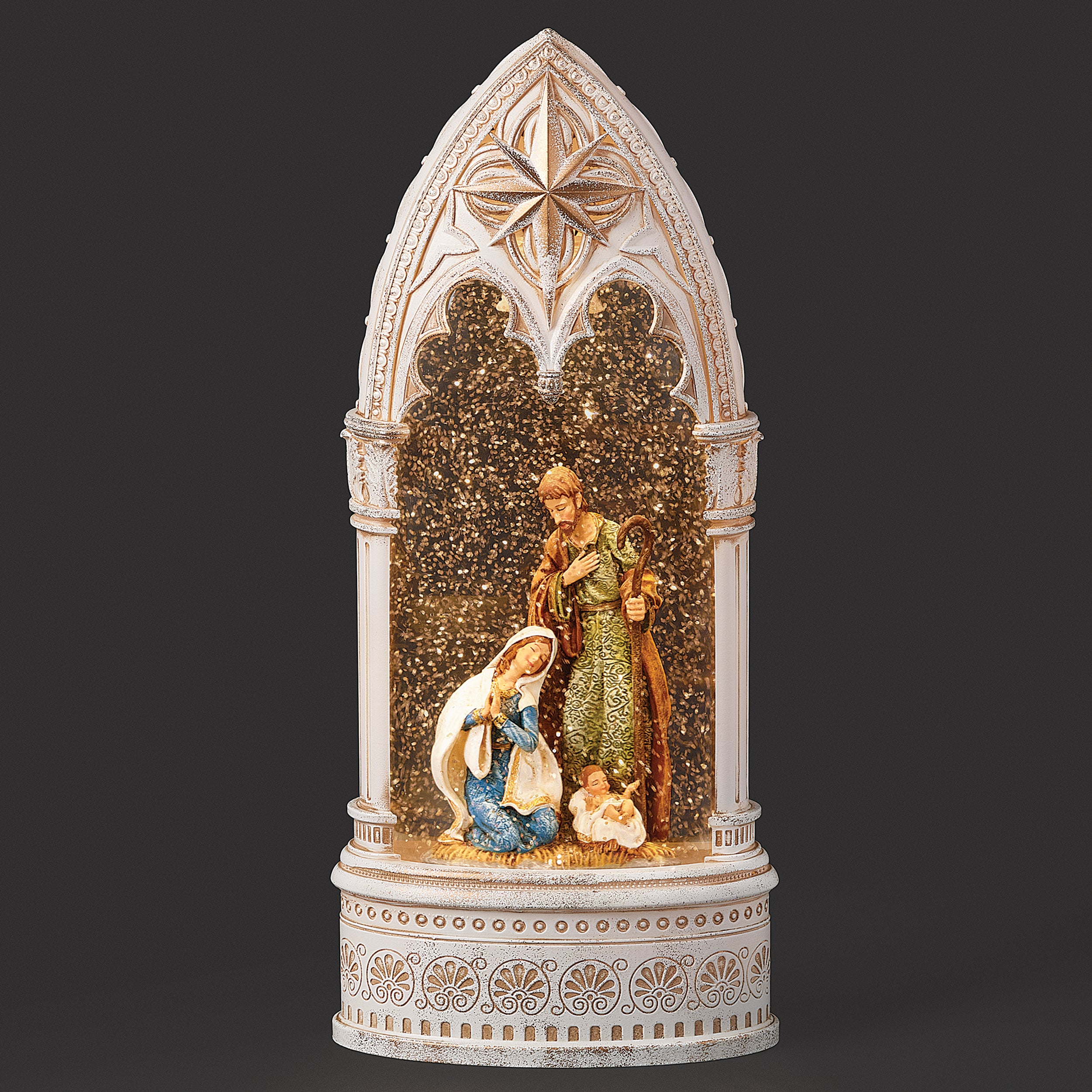 Confetti Lites Lighted Swirl Arch with Holy Family