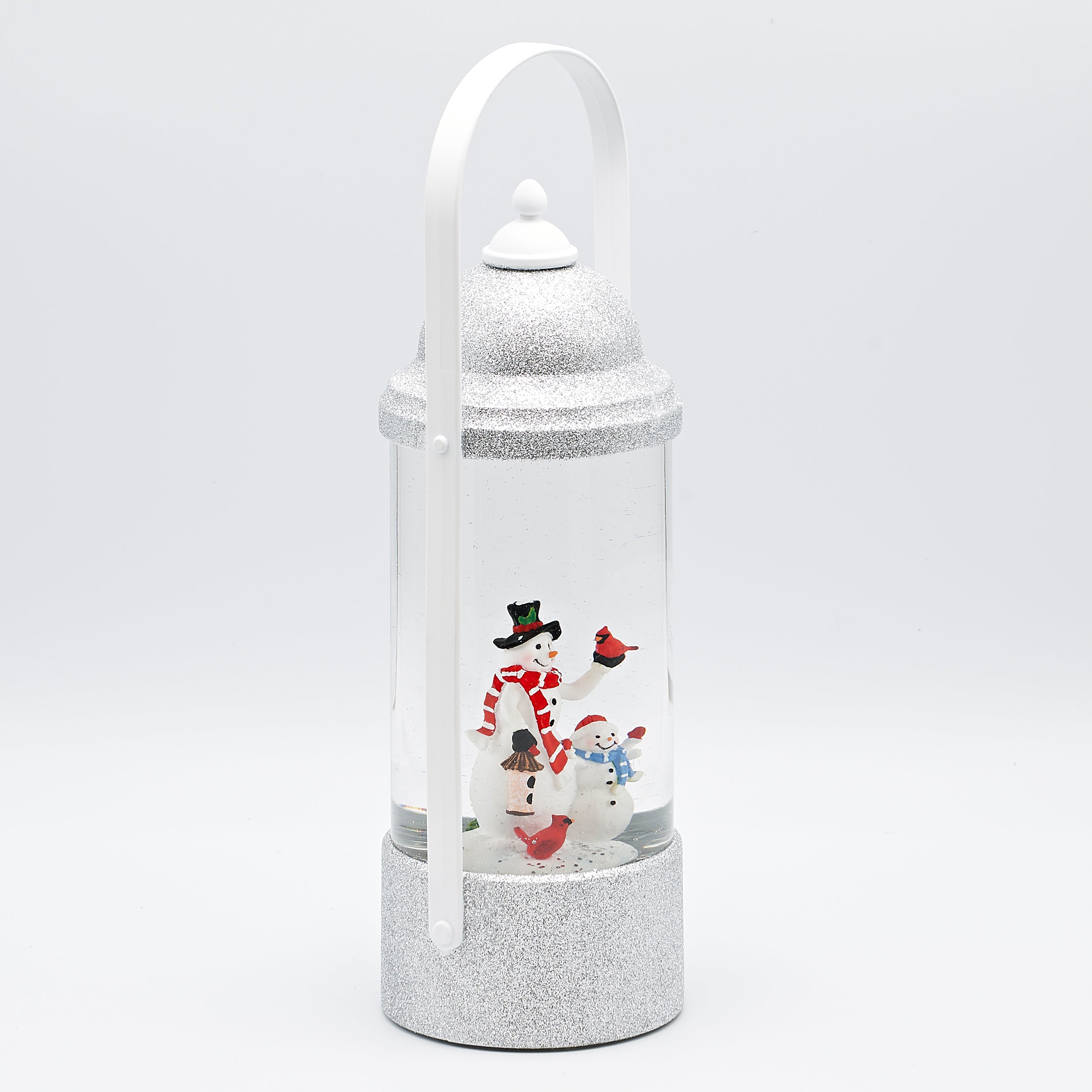Confetti Lites Lighted Swirl Lantern with Snowman & Cardinal