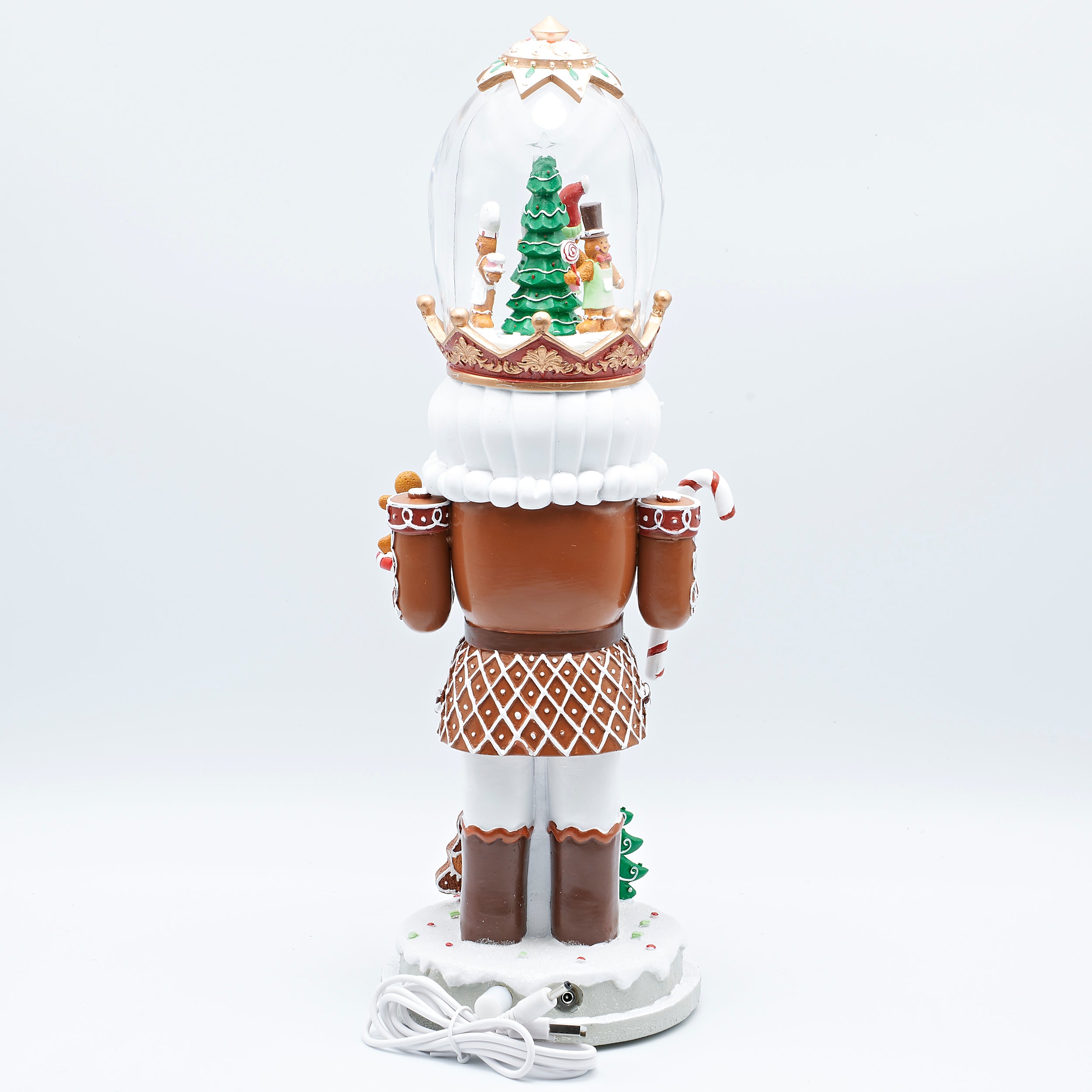 Amusements Gingerbread Nutcracker Lighted Musical with Rotating Scene Hat