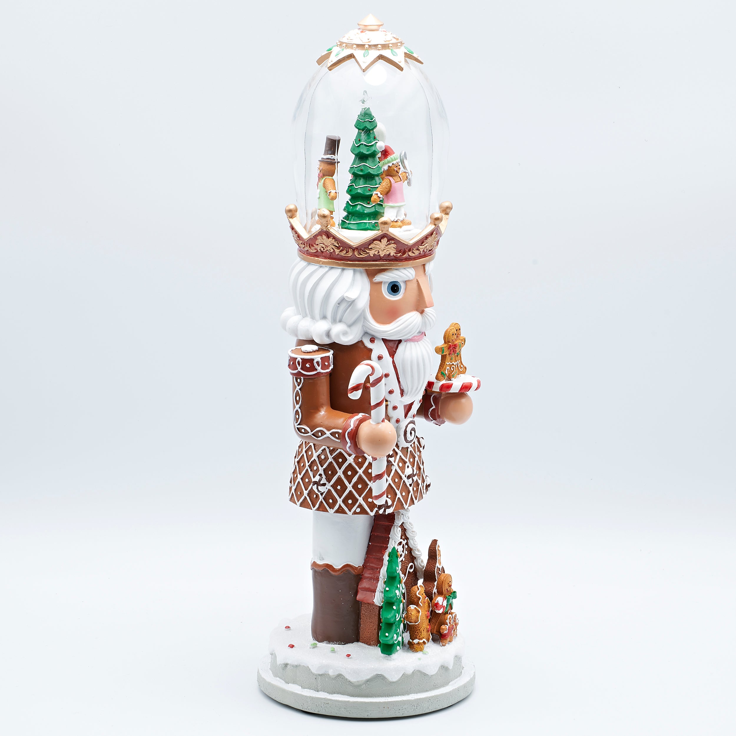 Amusements Gingerbread Nutcracker Lighted Musical with Rotating Scene Hat