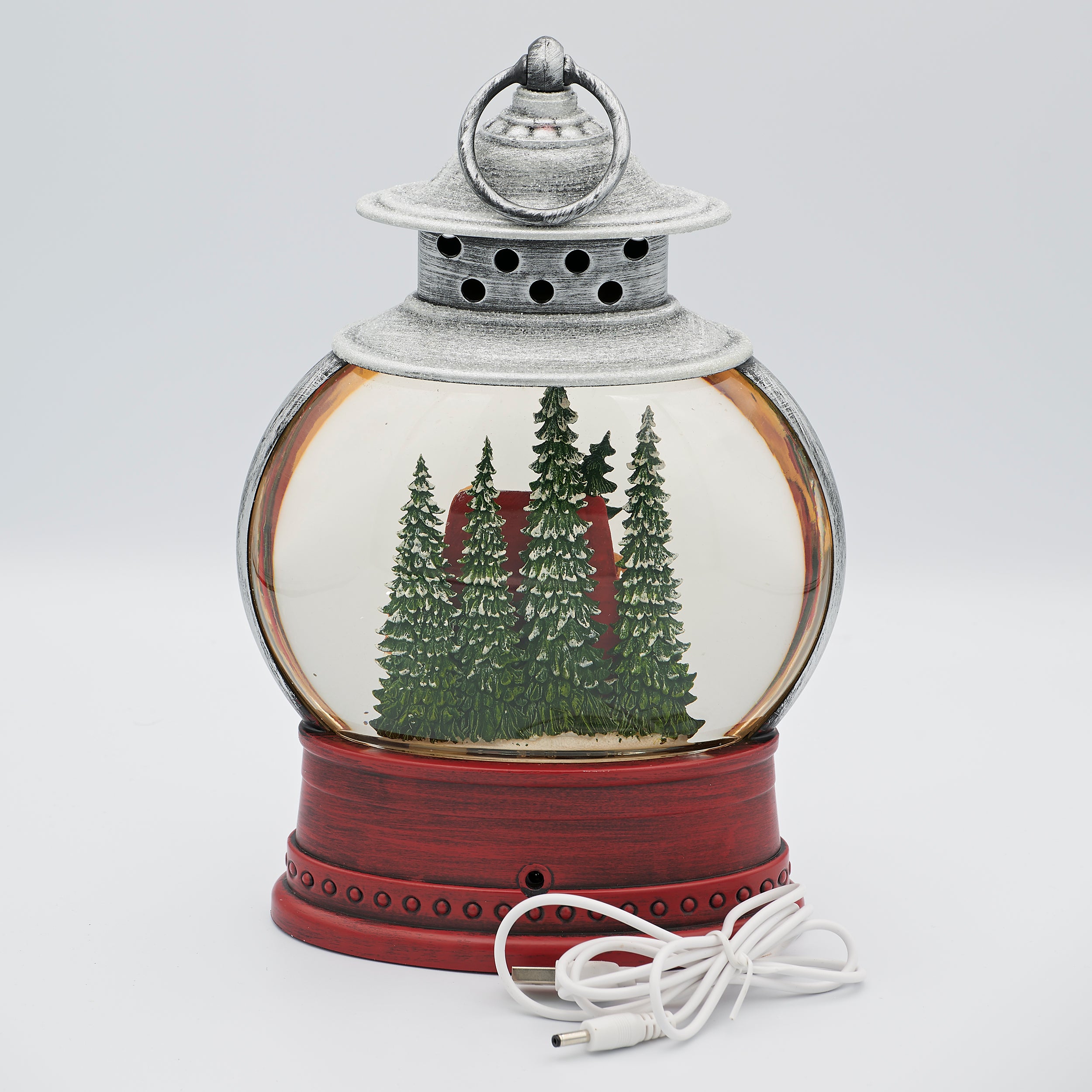Confetti Lites Lighted Swirl Lantern with Vintage Red Truck & Dogs