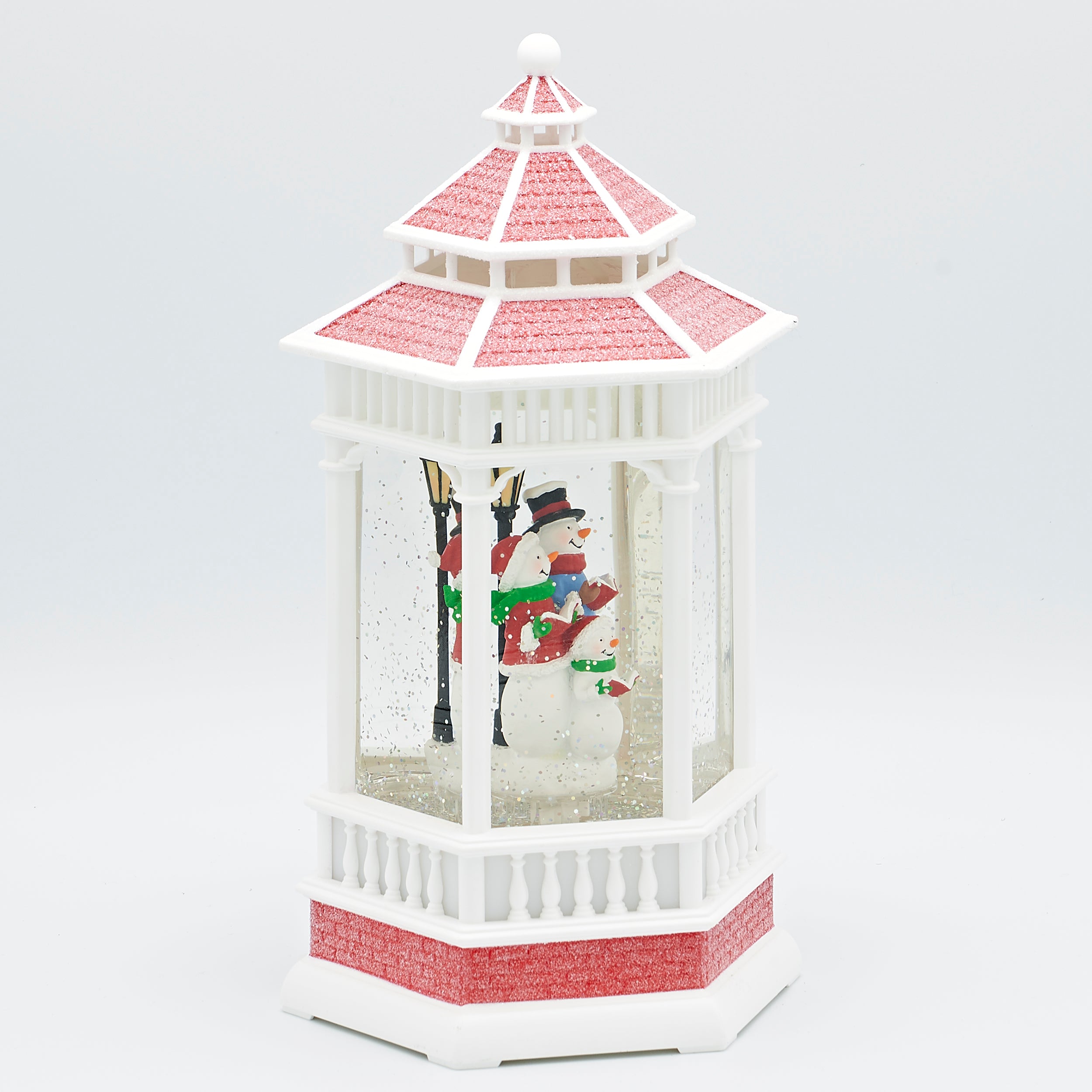 Confetti Lites Lighted Swirl Gazebo with Snowman Carolers