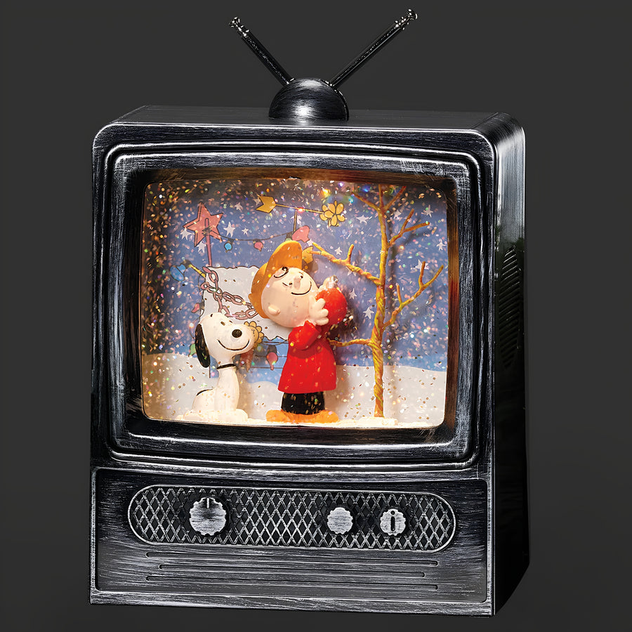 Peanuts Snoopy & Charlie Brown by a Tree Swirl TV - Confetti Lites