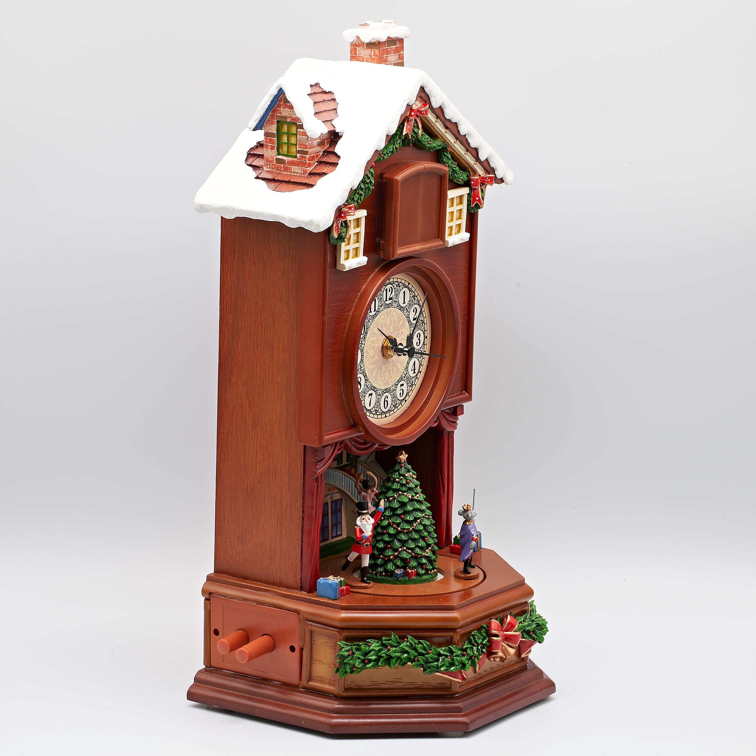 Amusements Lighted Musical Clock with Rotating Nutcracker Ballet Scene