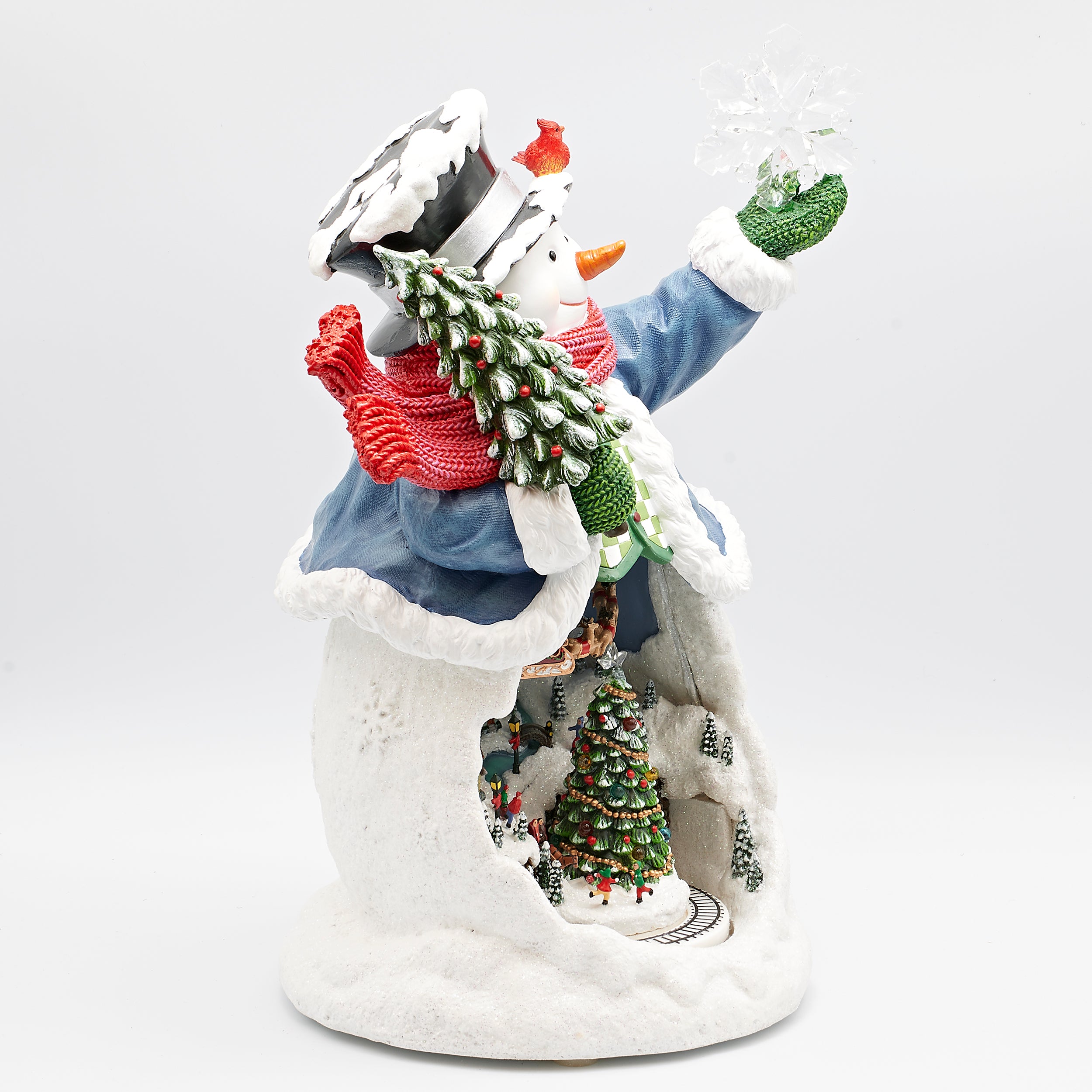 Amusements Lighted Musical Snowman with Rotating Santa's Village
