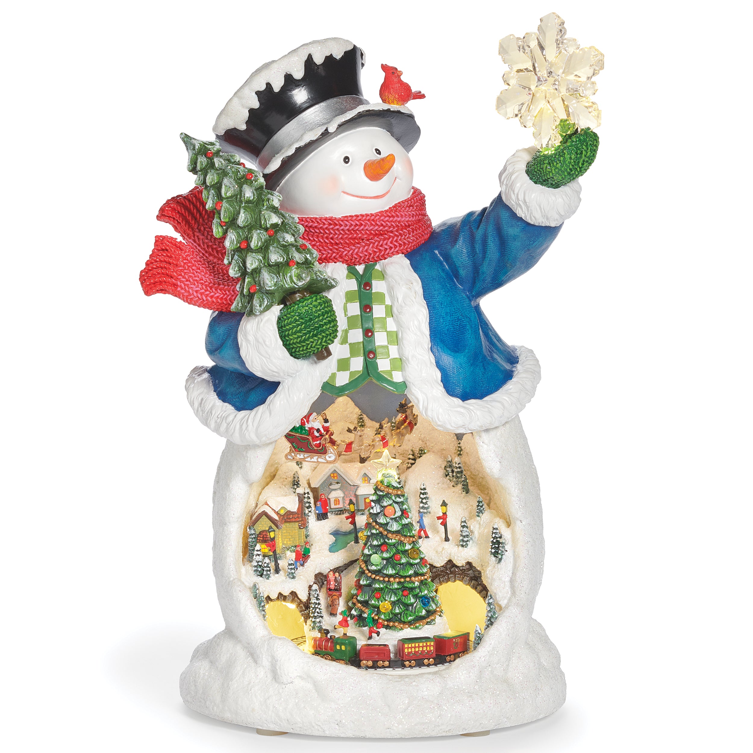 Amusements Lighted Musical Snowman with Rotating Santa's Village