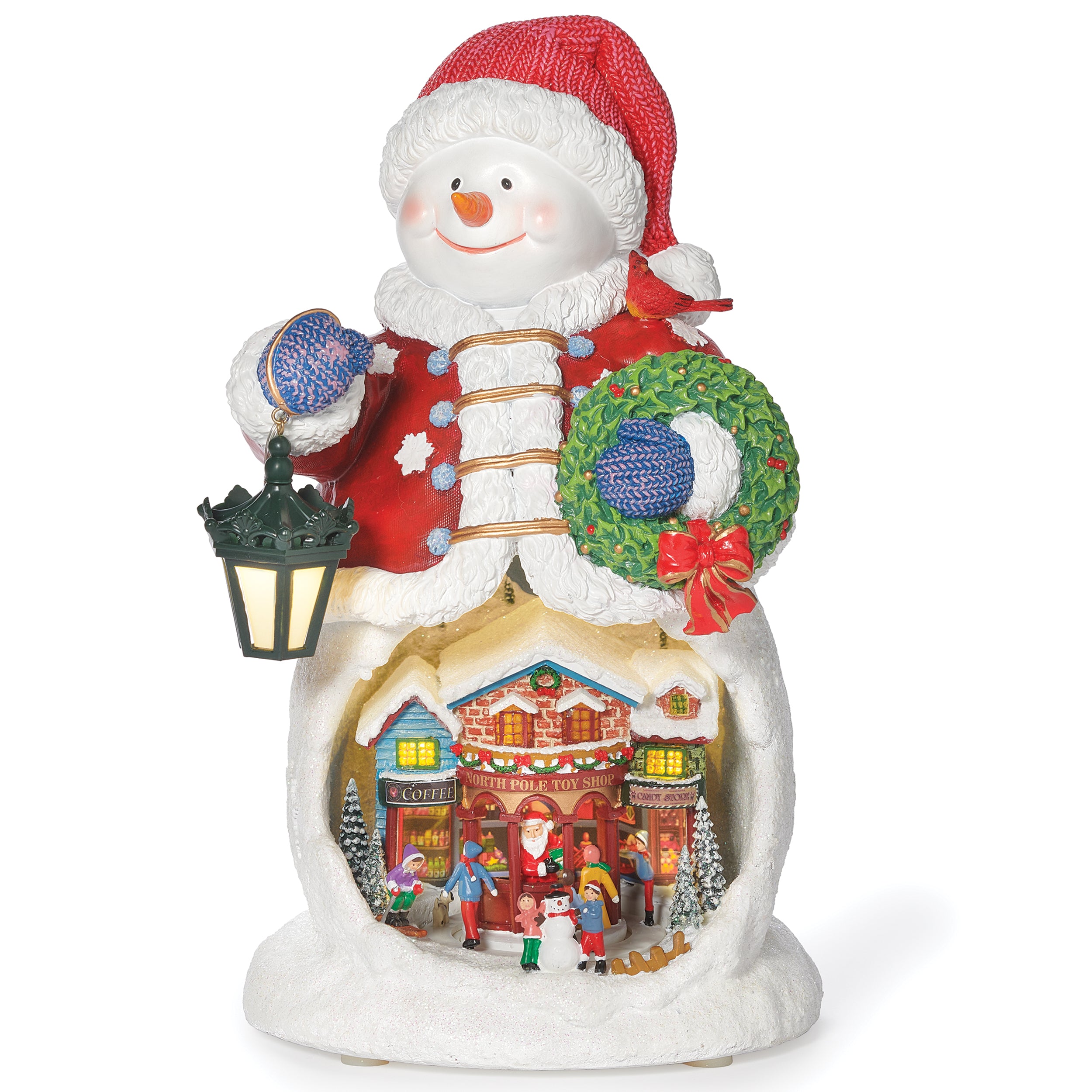 Amusements Lighted Musical Snowman with Rotating Santa's Village
