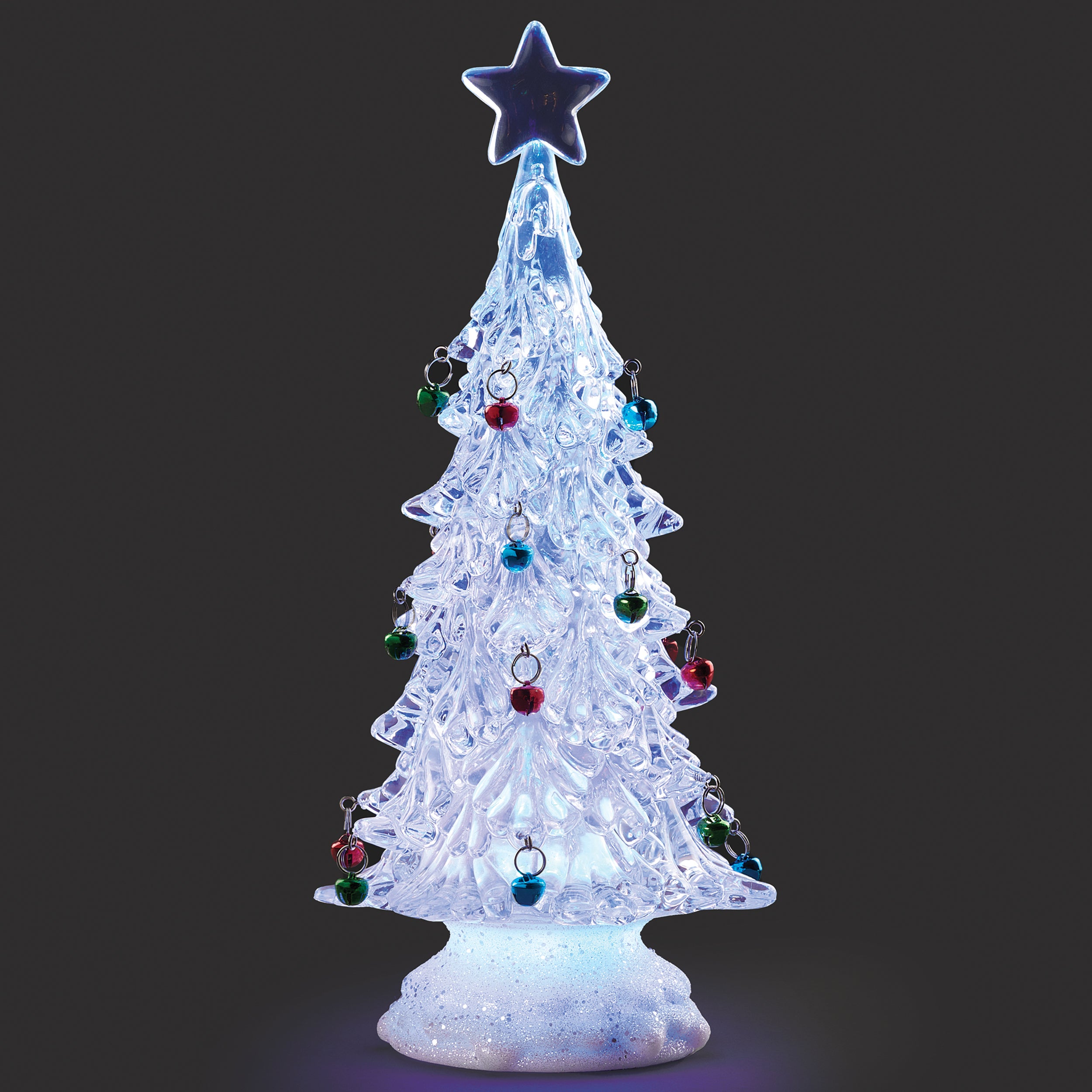 Lighted Tree with Bell Ornaments & Multicolor Lights