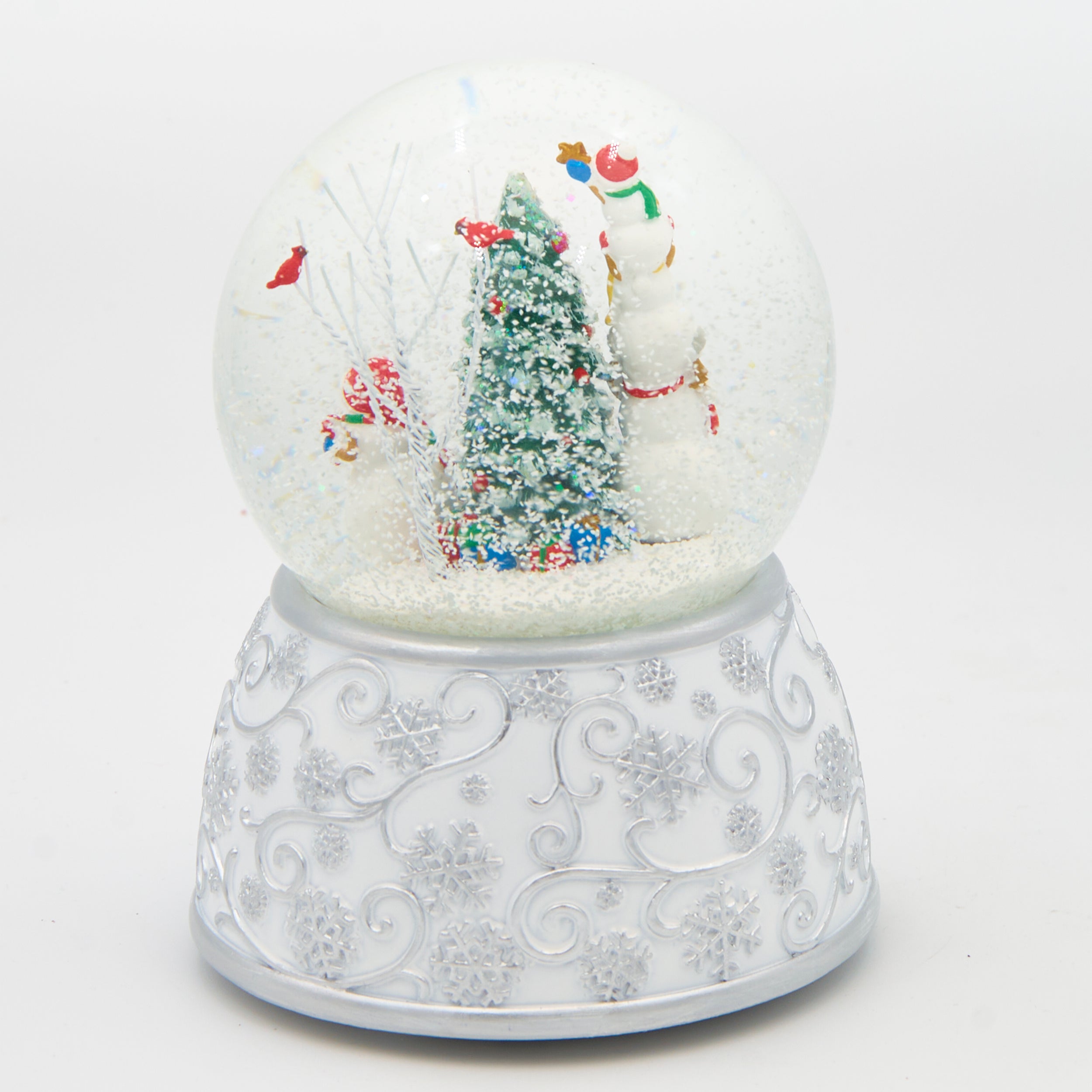 Glitterdome Musical Snowmen Decorating Tree – "Let It Snow" Tune
