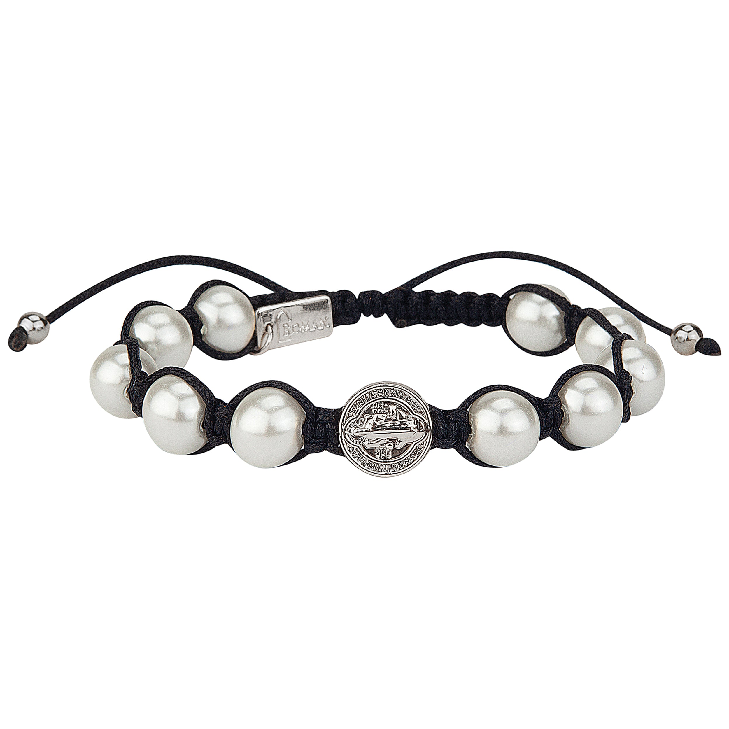 St. Benedict Medal Woven Charm Bracelet