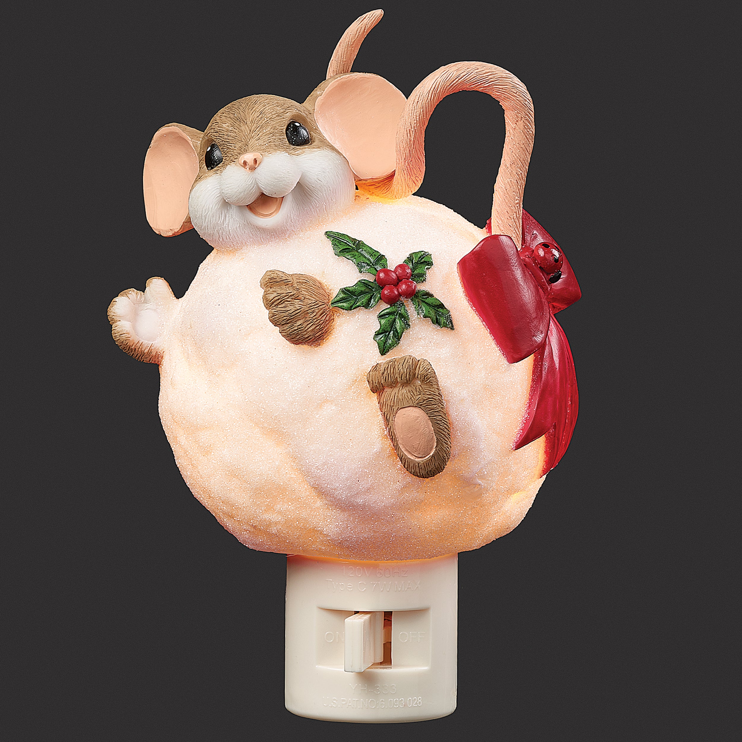 Charming Tails Snowball Mouse Night-Light