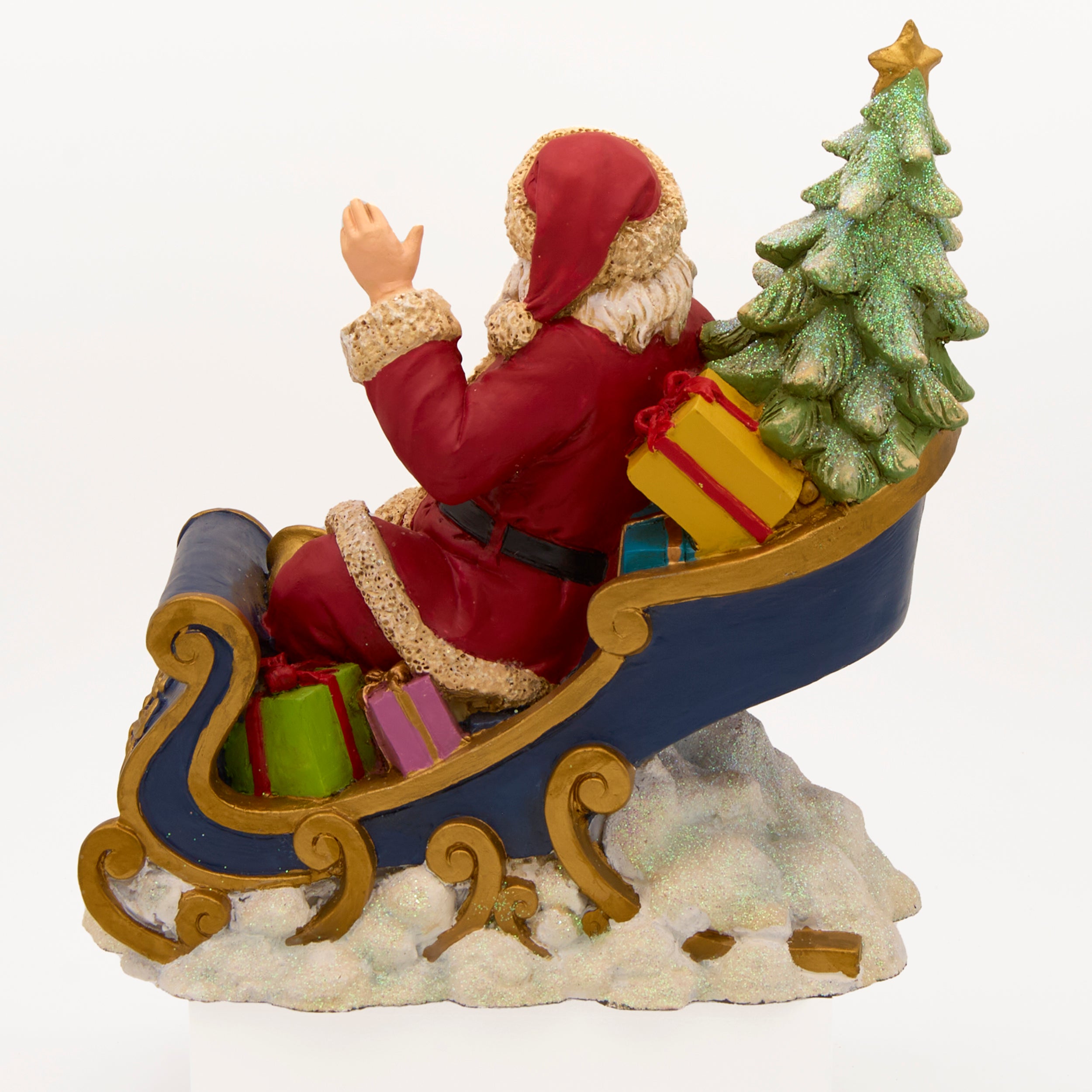 Santa in Sleigh Stocking Holder