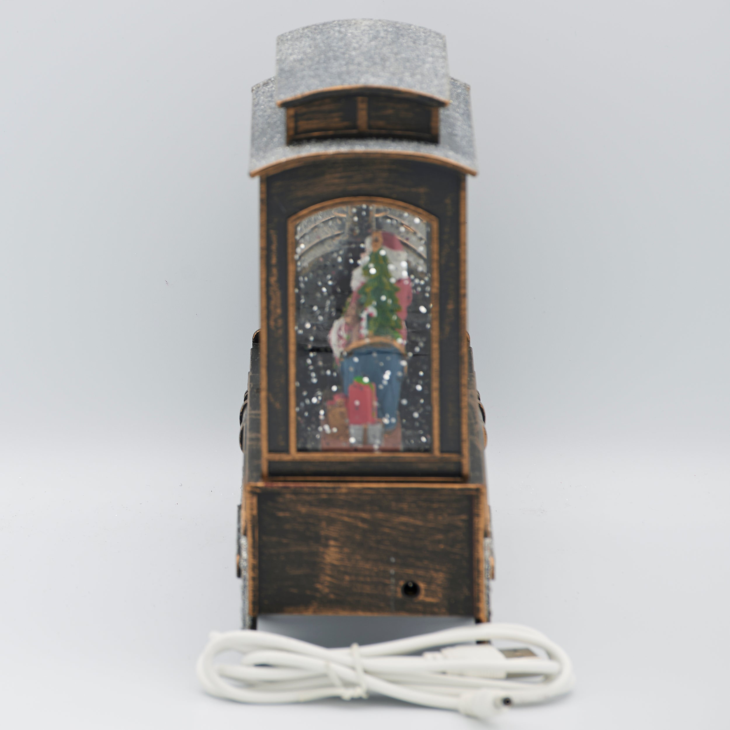 Confetti Lites Lighted Swirl Train Engine with Santa Waving